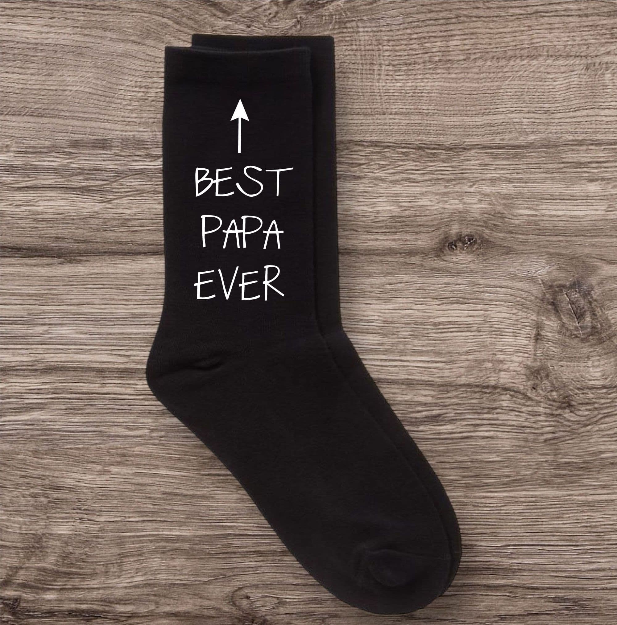 Best Papa Ever Calf Socks Fathers Day