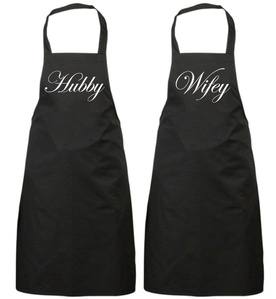 Hubby Wifey Apron Set