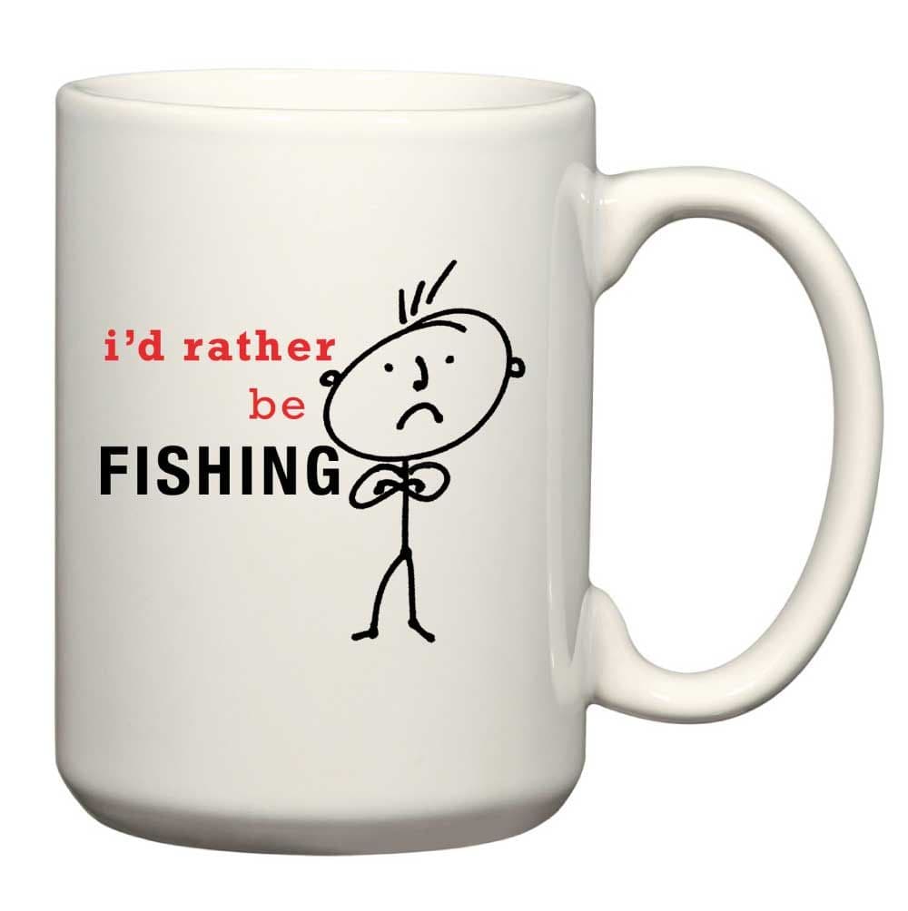 Mens I'd Rather Be Fishing Man Mug
