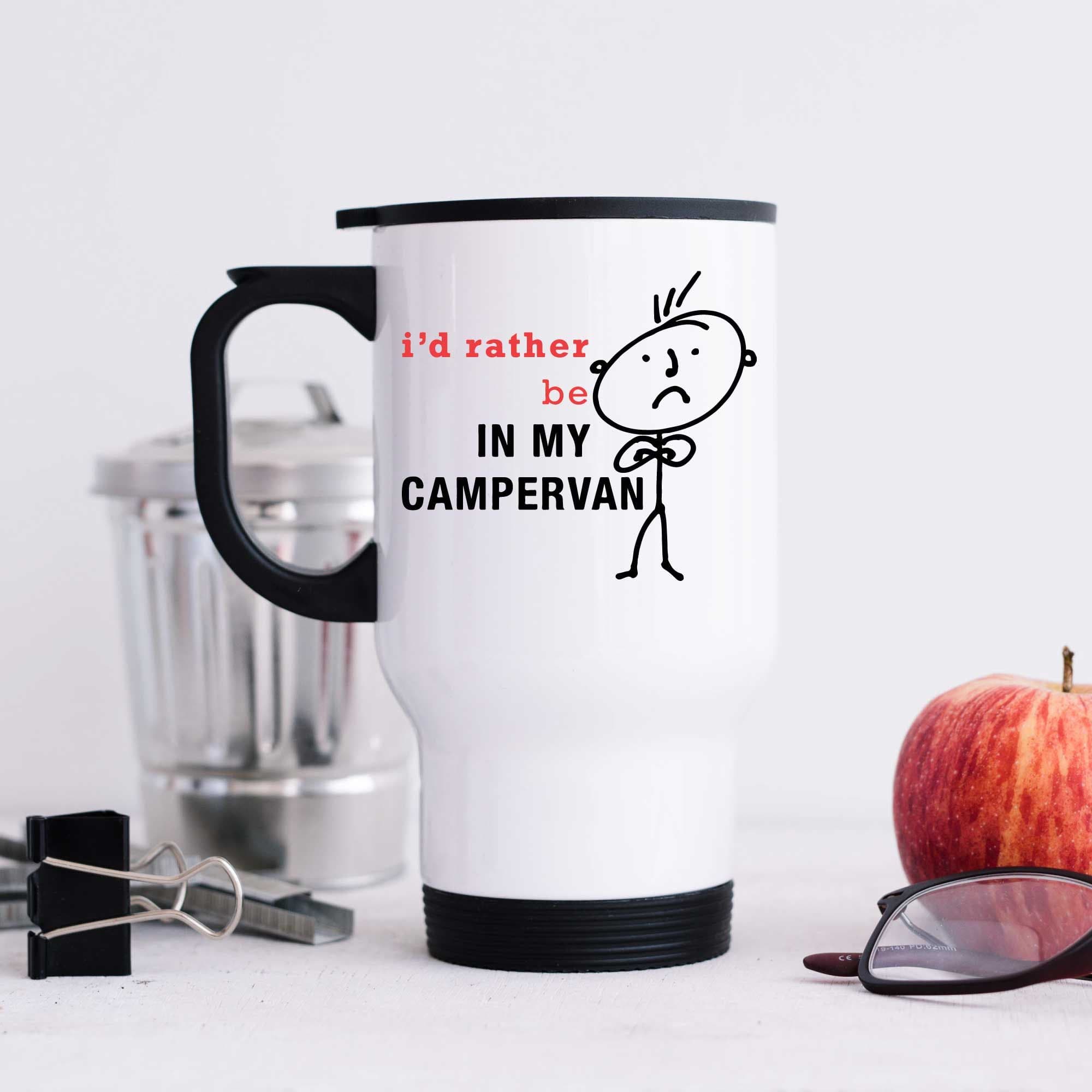 Id Rather Be My Campervan Metal Travel Mug