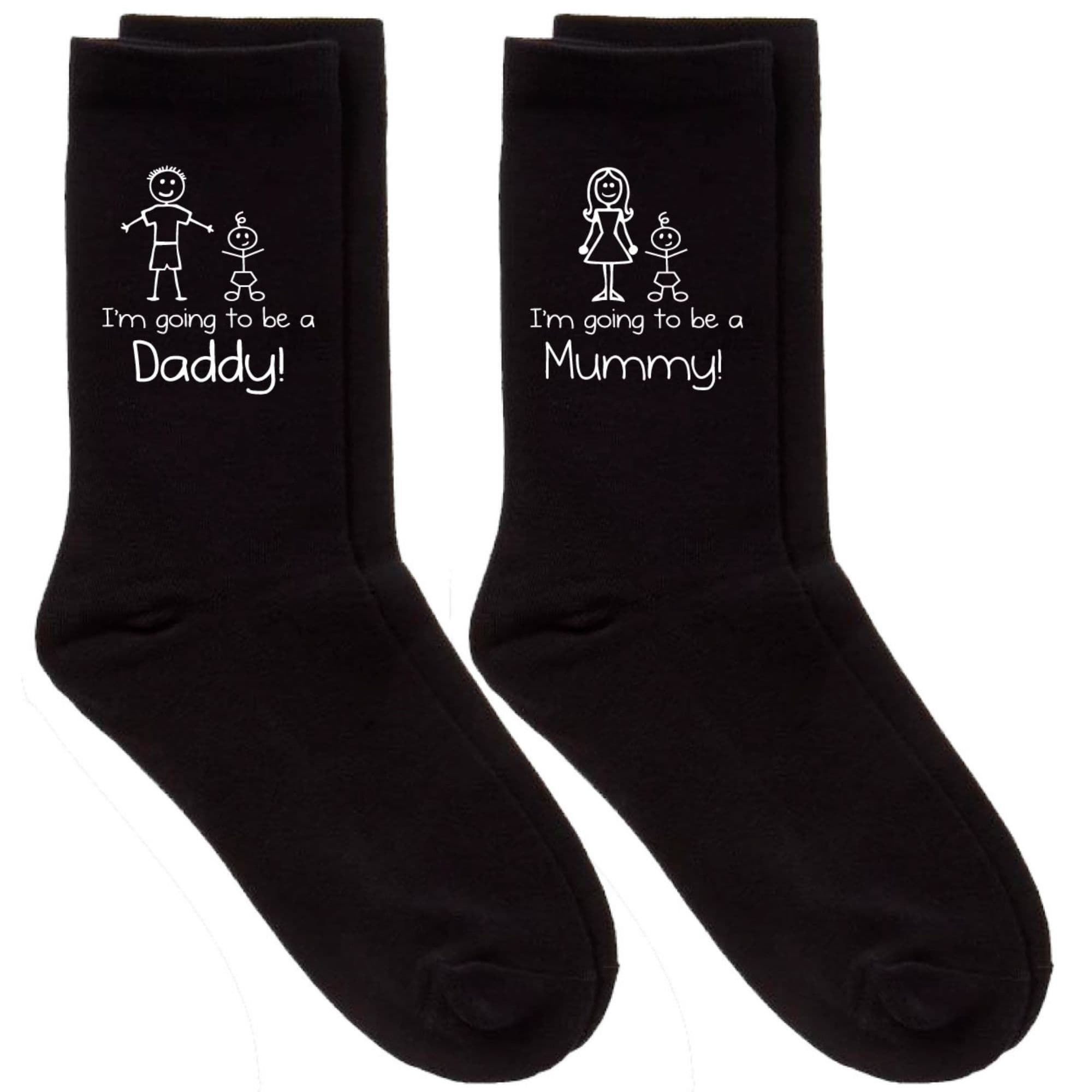 Couples Im Going To Be Mummy Daddy Calf Sock Set