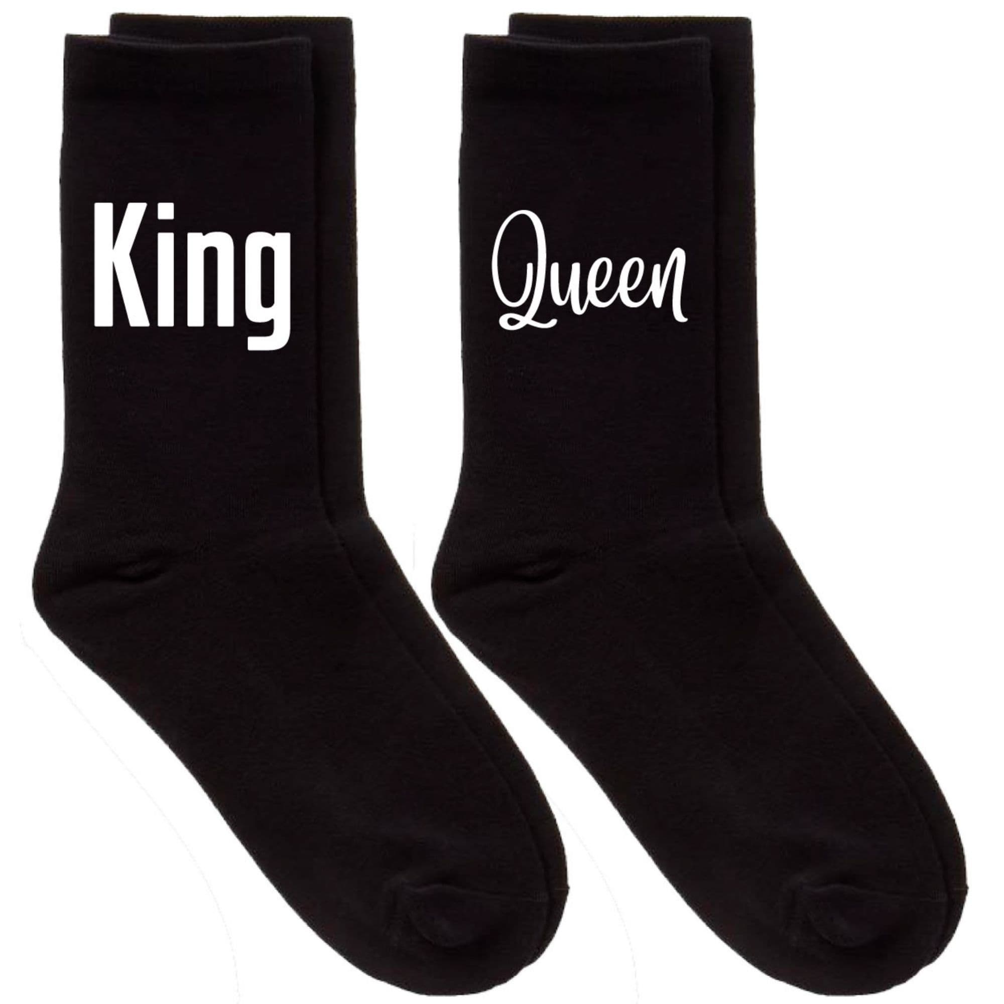 Couples King Queen Calf Sock Set