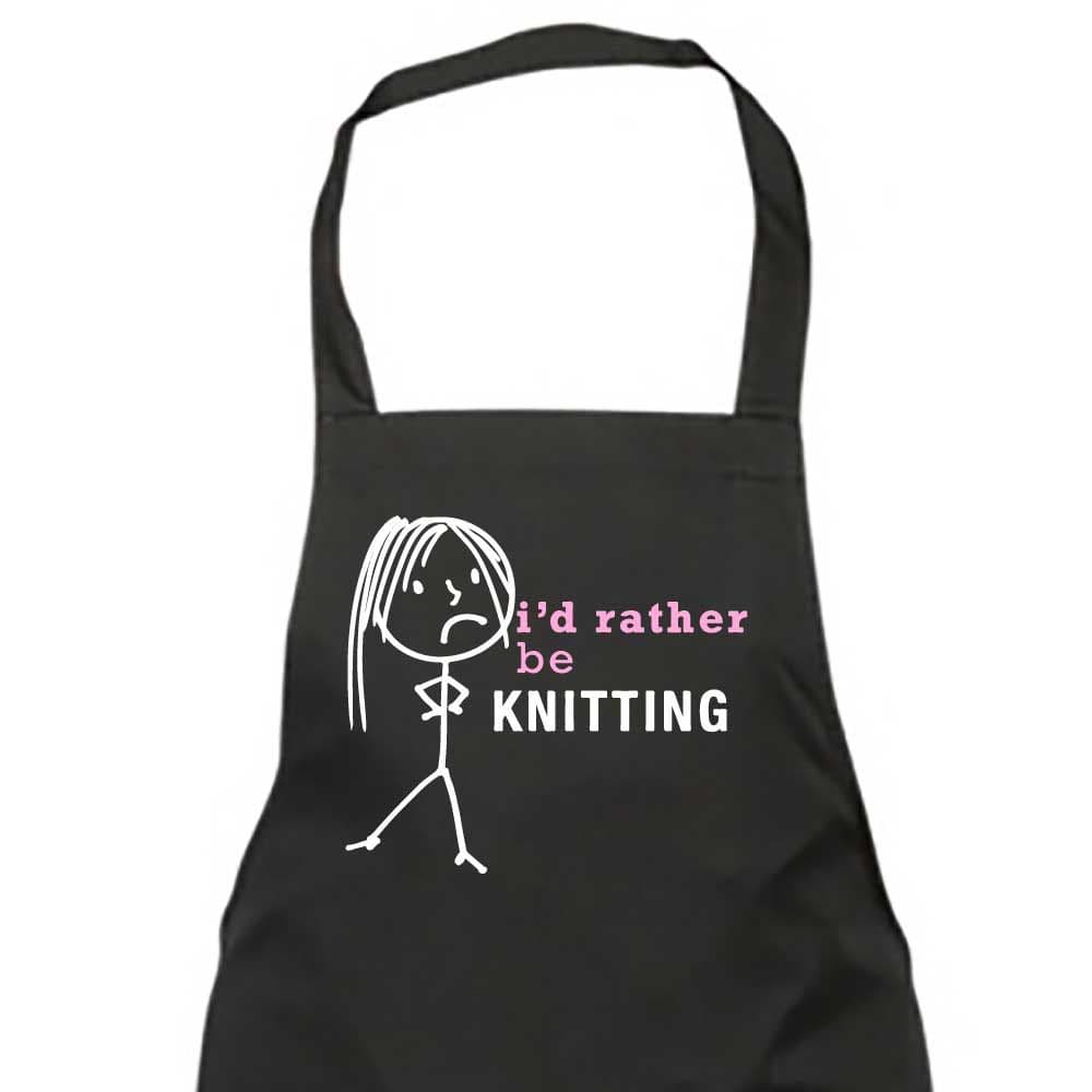 Id Rather Be Knitting Apron