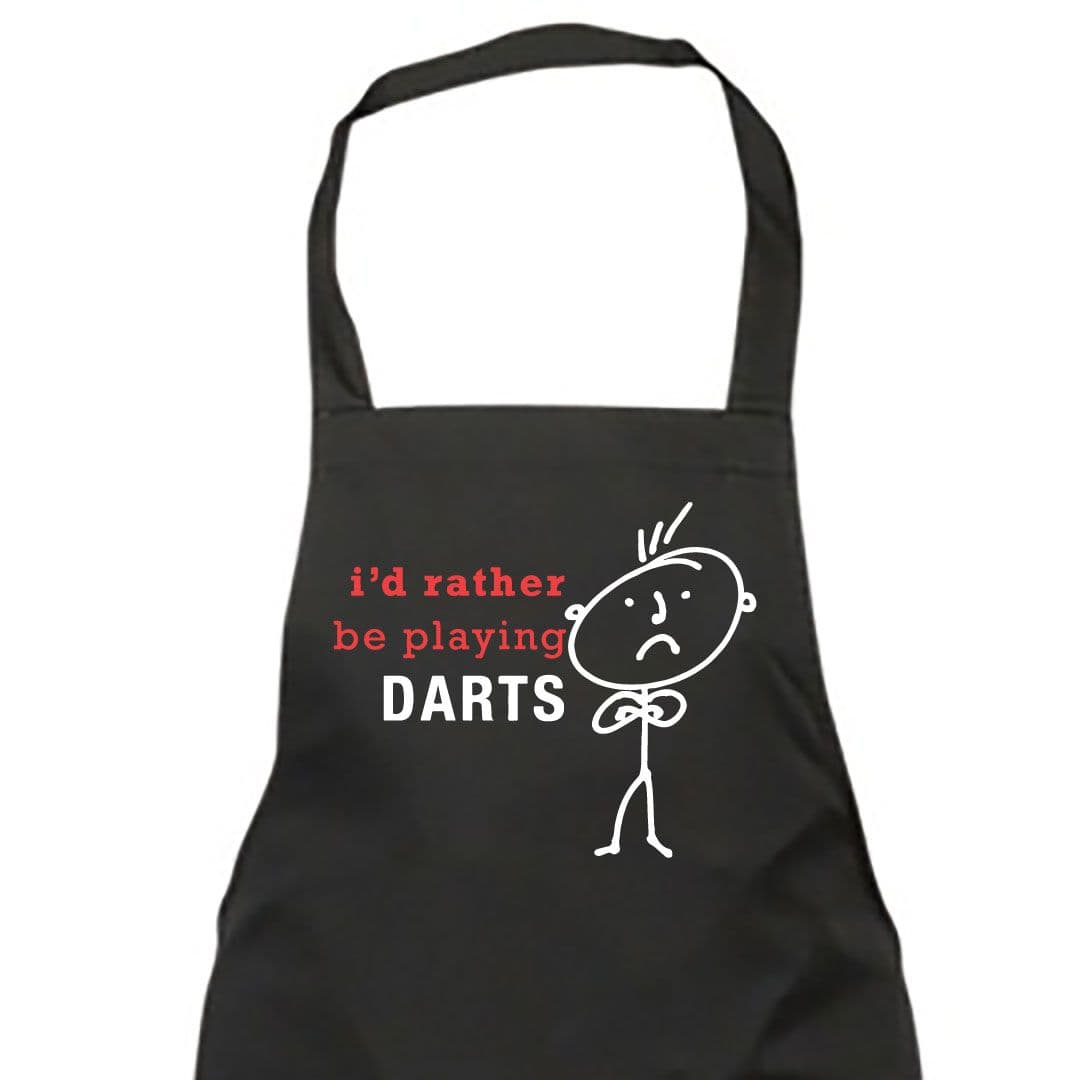 Id Rather Be Playing Darts Apron