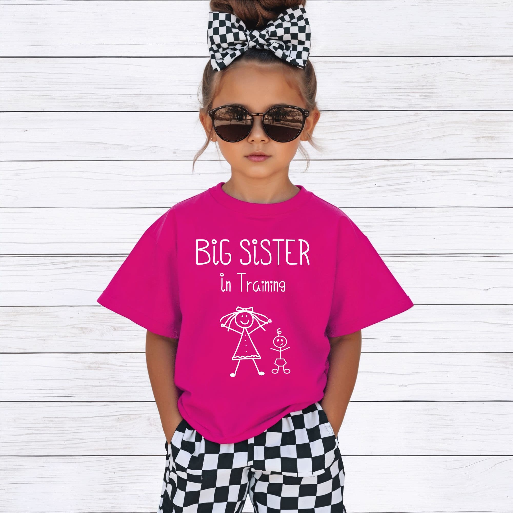 Big Sister In Training Pink Tshirt