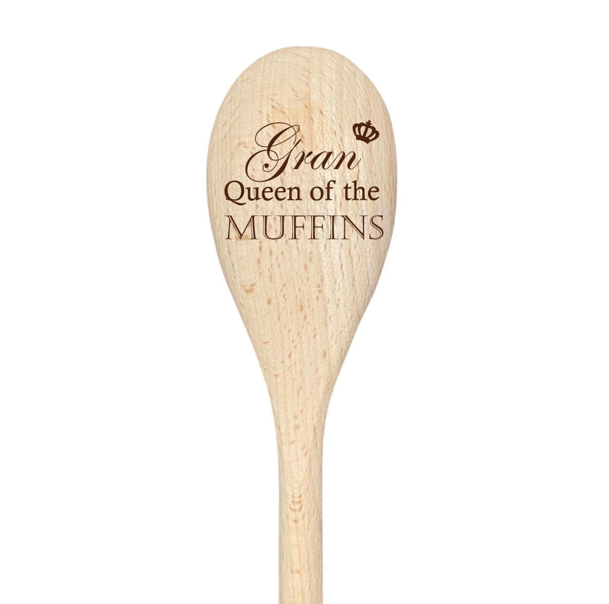 Gran Queen Muffins Spoon Funny Wooden Spoon