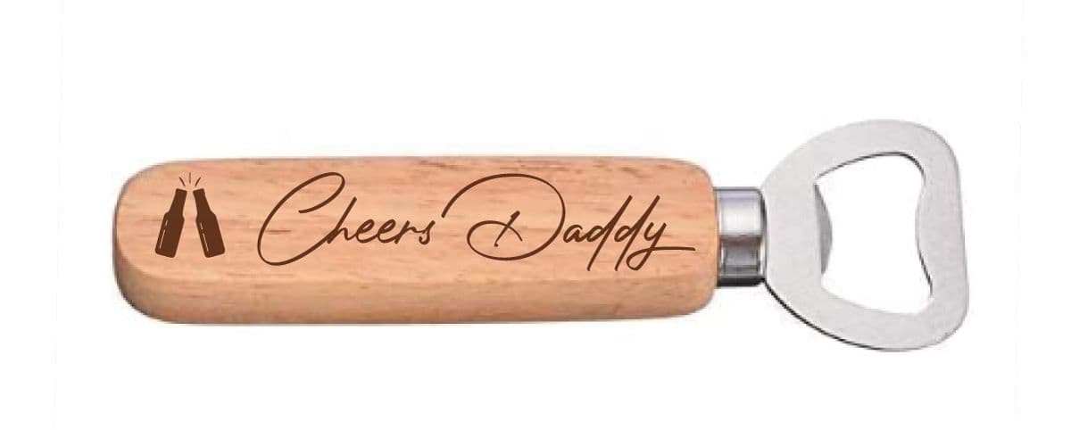 Cheers Daddy Tool Wooden Bottle Opener