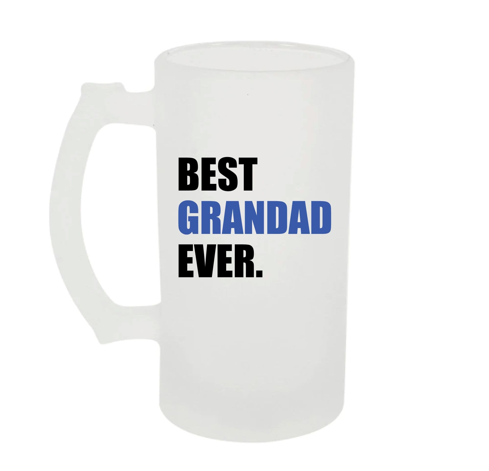 Frosted Beer Stein Best Grandad Ever Glass