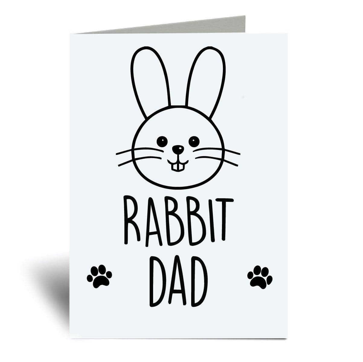Rabbit Dad A6 Greeting Card