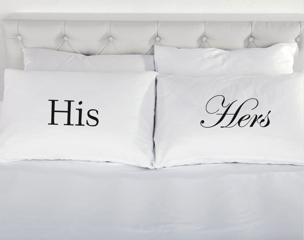His Hers Pair Pillowcases