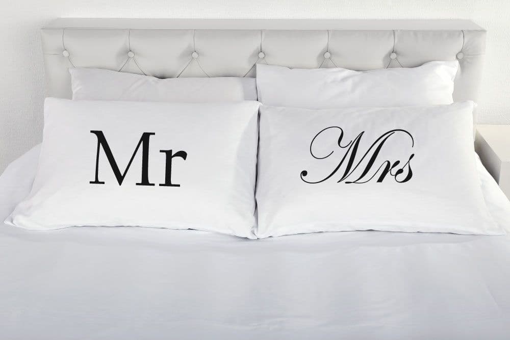 Mr Mrs Pair Pillow Cases