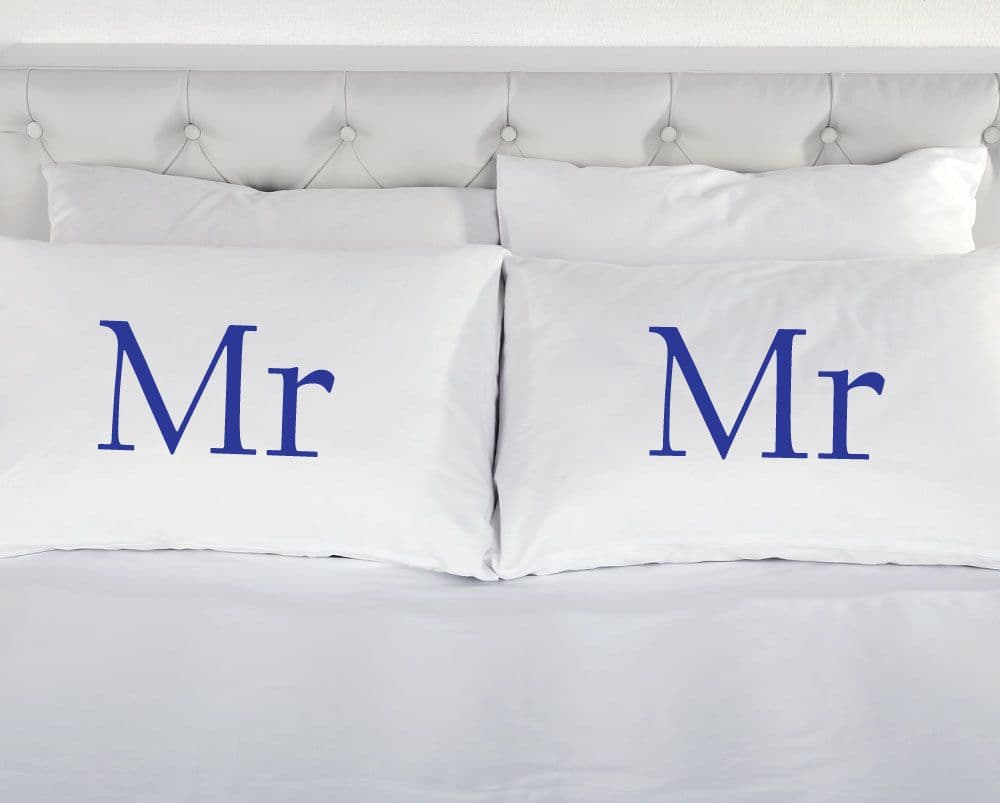 Blue Mr Mr Pillowcases