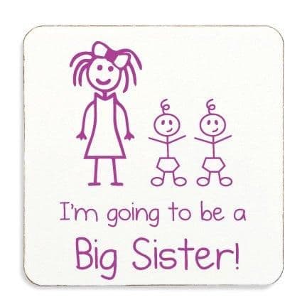 Im Going To Be Big Sister Cork Coaster