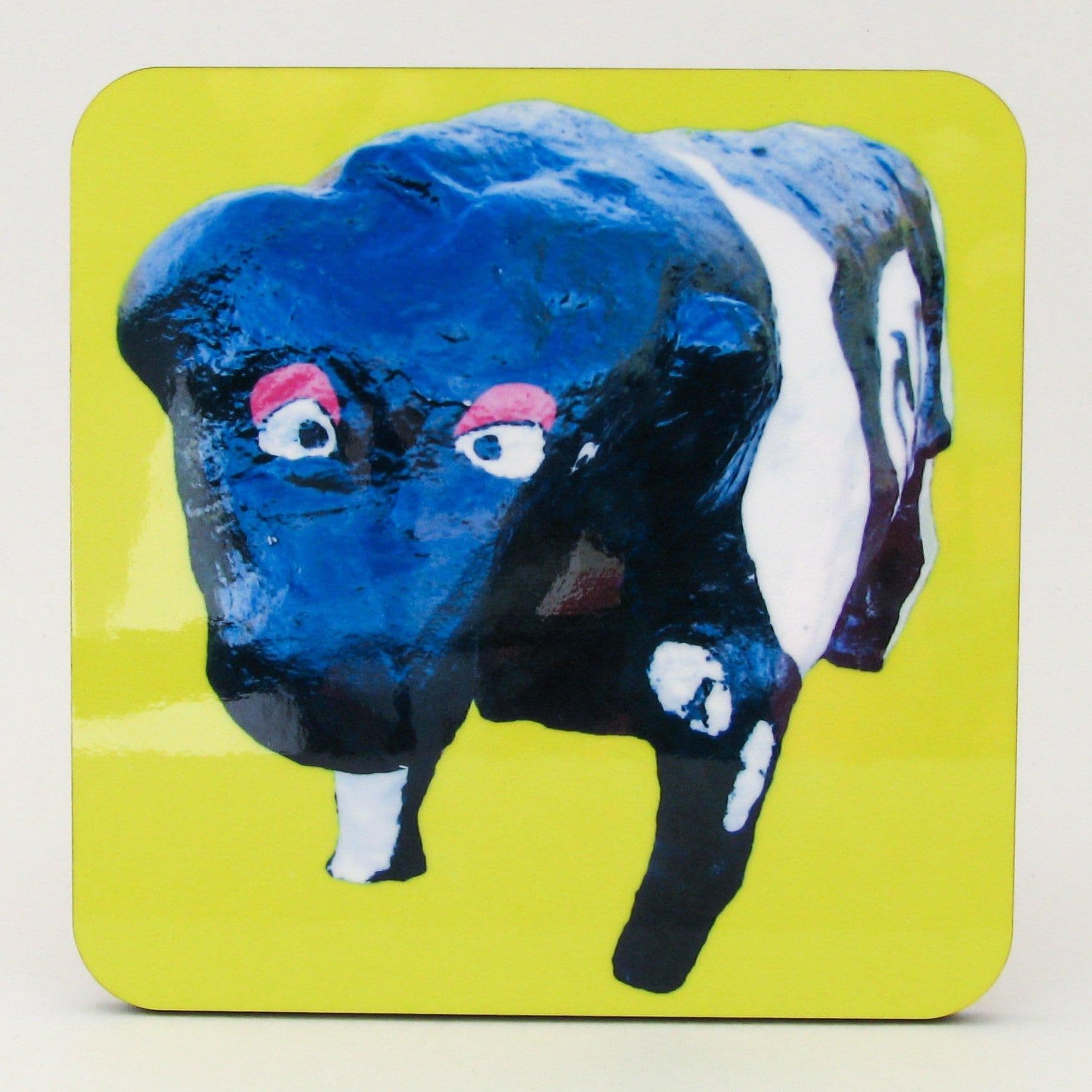 Milton Keynes Cows Moey Cork Back Coaster MK Kow Concrete Cows