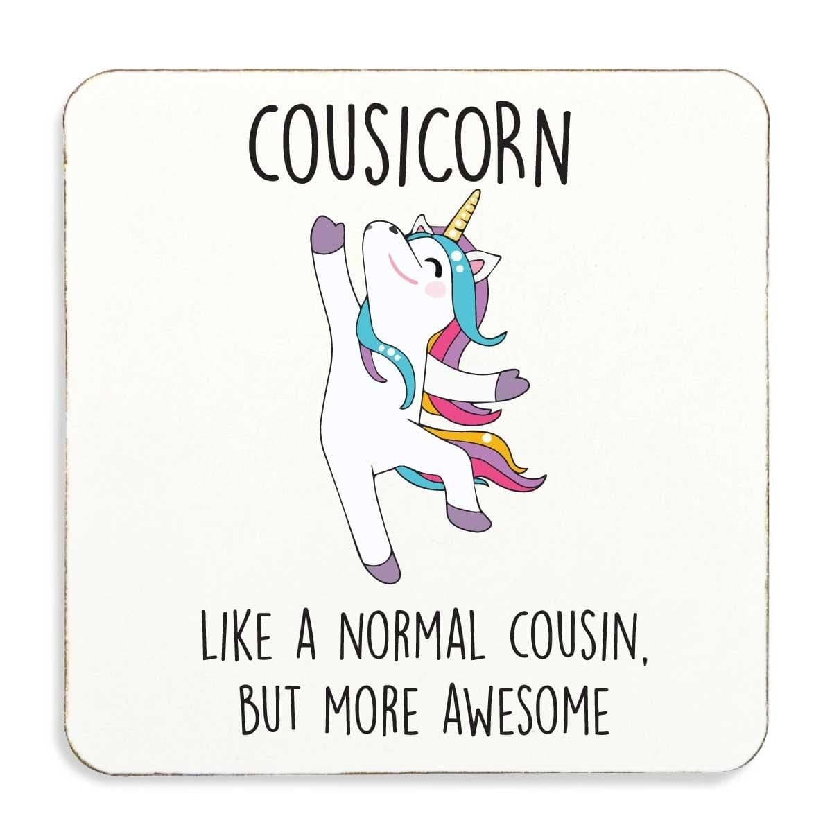 Unicorn Coaster Cousicorn Cousin Best Friend Cork Back Friend