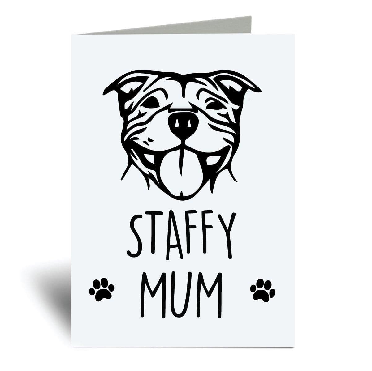 Staffy Mum A6 Greeting Card