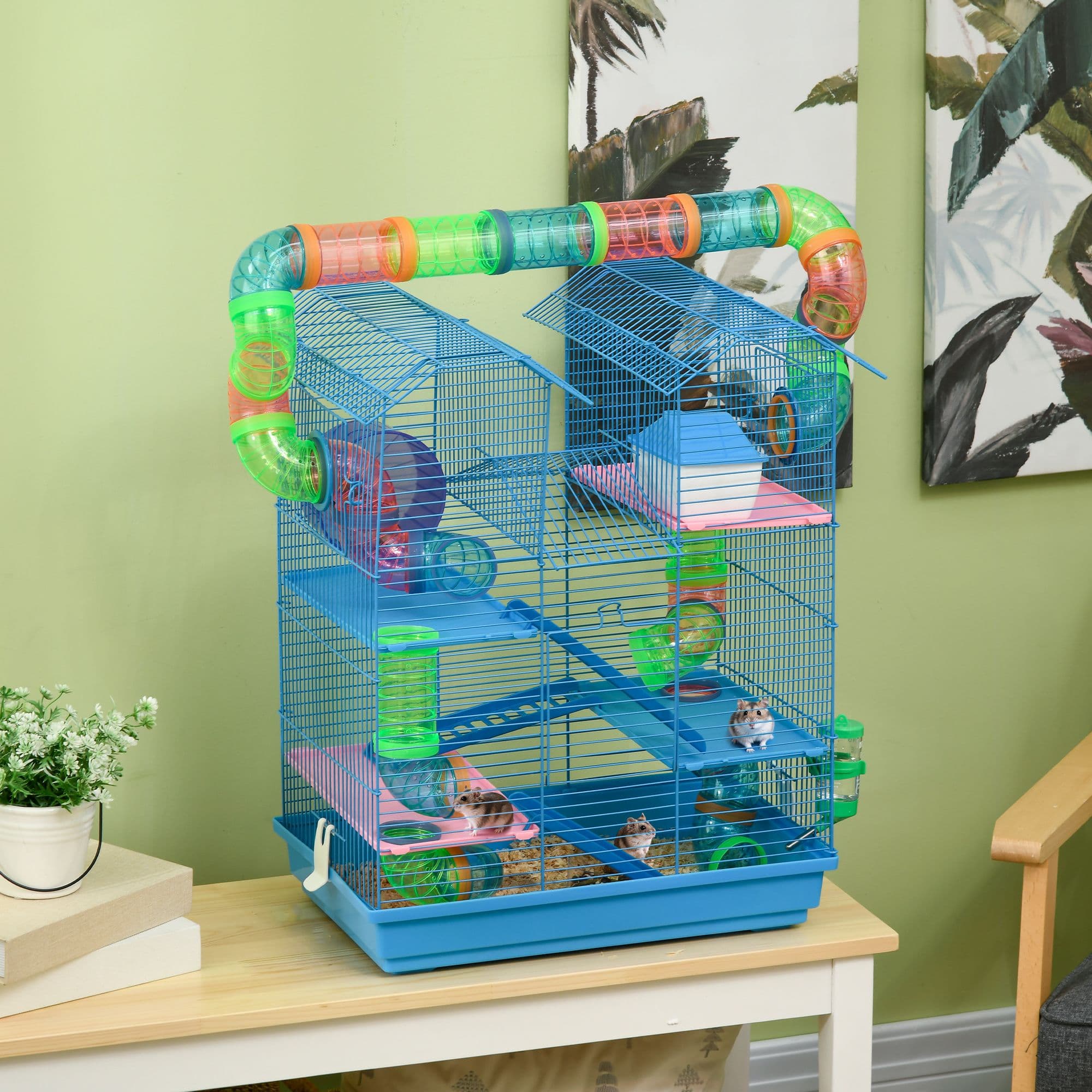 5 Tiers Hamster Cage Small Animal Travel Carrier Habitat