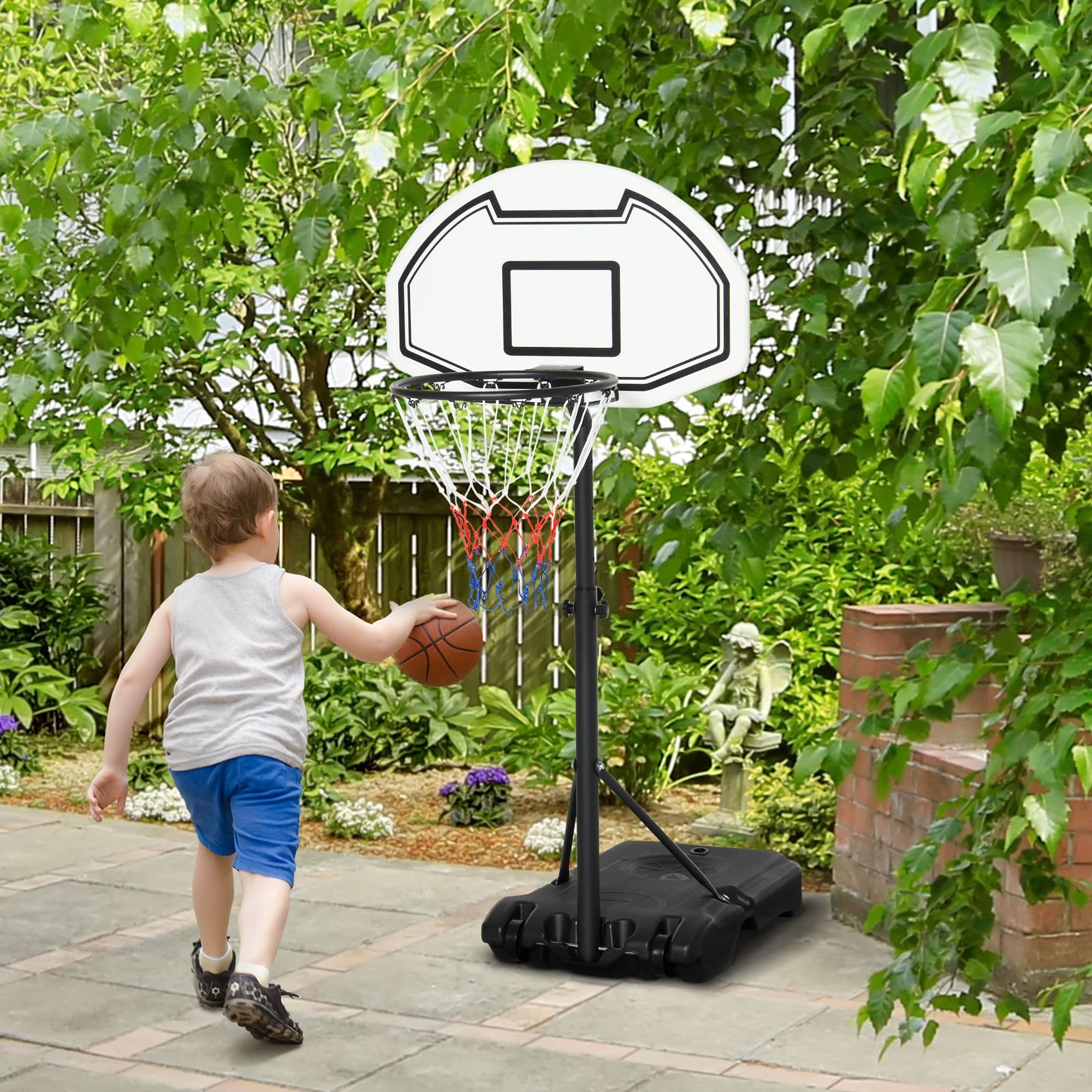 Basketball Stand and  94 123cm Height Adjustable Hoo For Pool Side