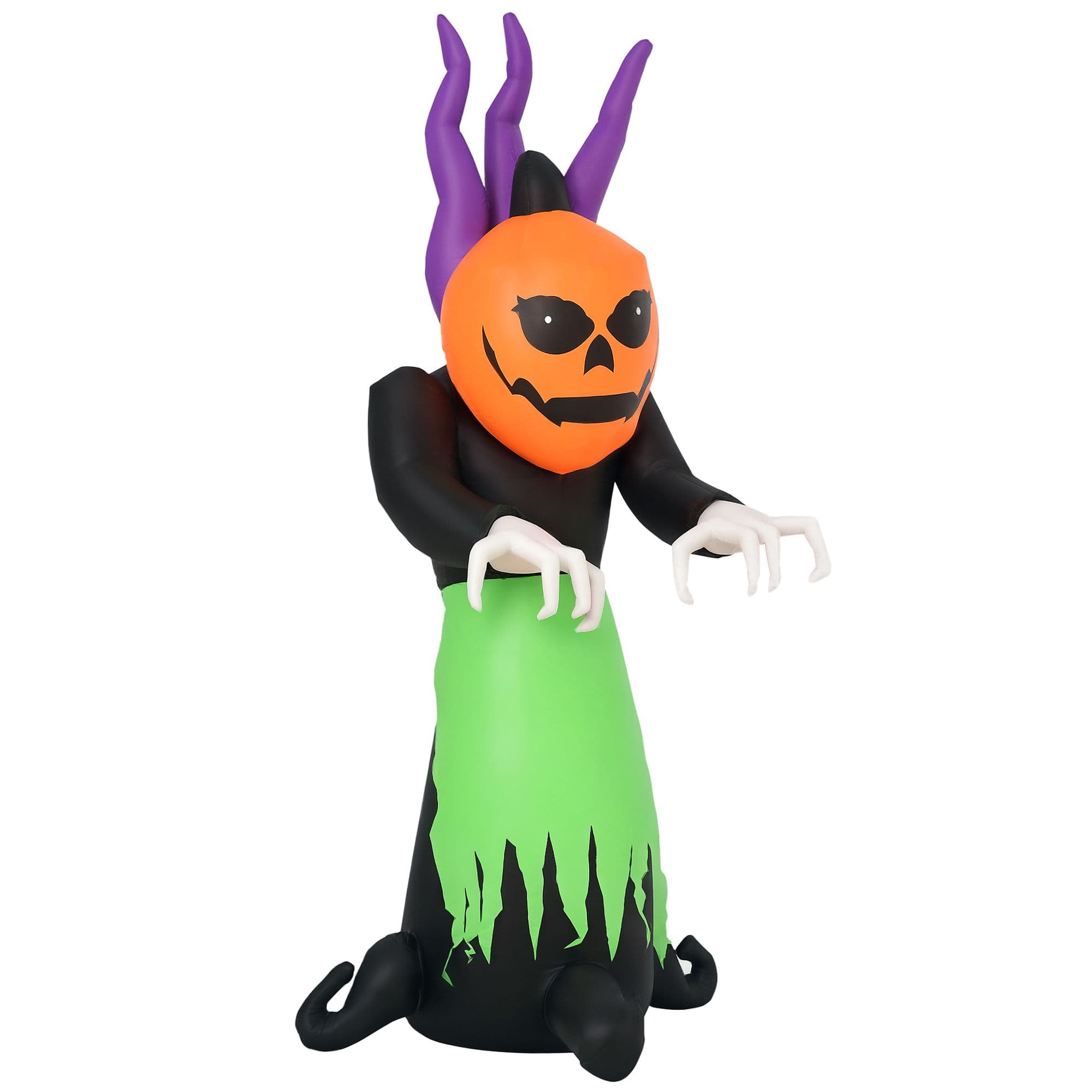 Pumpkin Ghost Inflatable Halloween Decoration with Lights Accessories