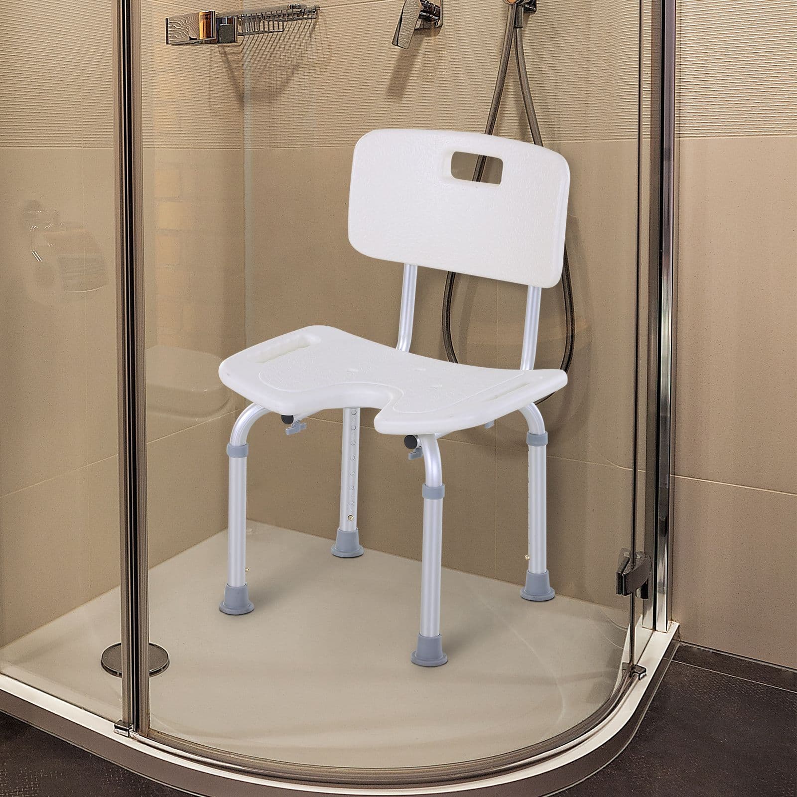 Adjustable Aluminum Bath Stool Spa Shower Chair