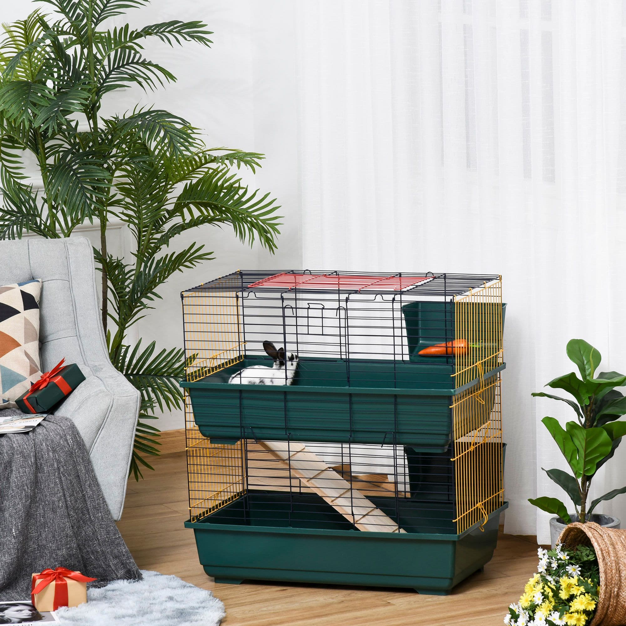 2-Story Large Small Animal Cage with Accessories for Chinchillas Puppy