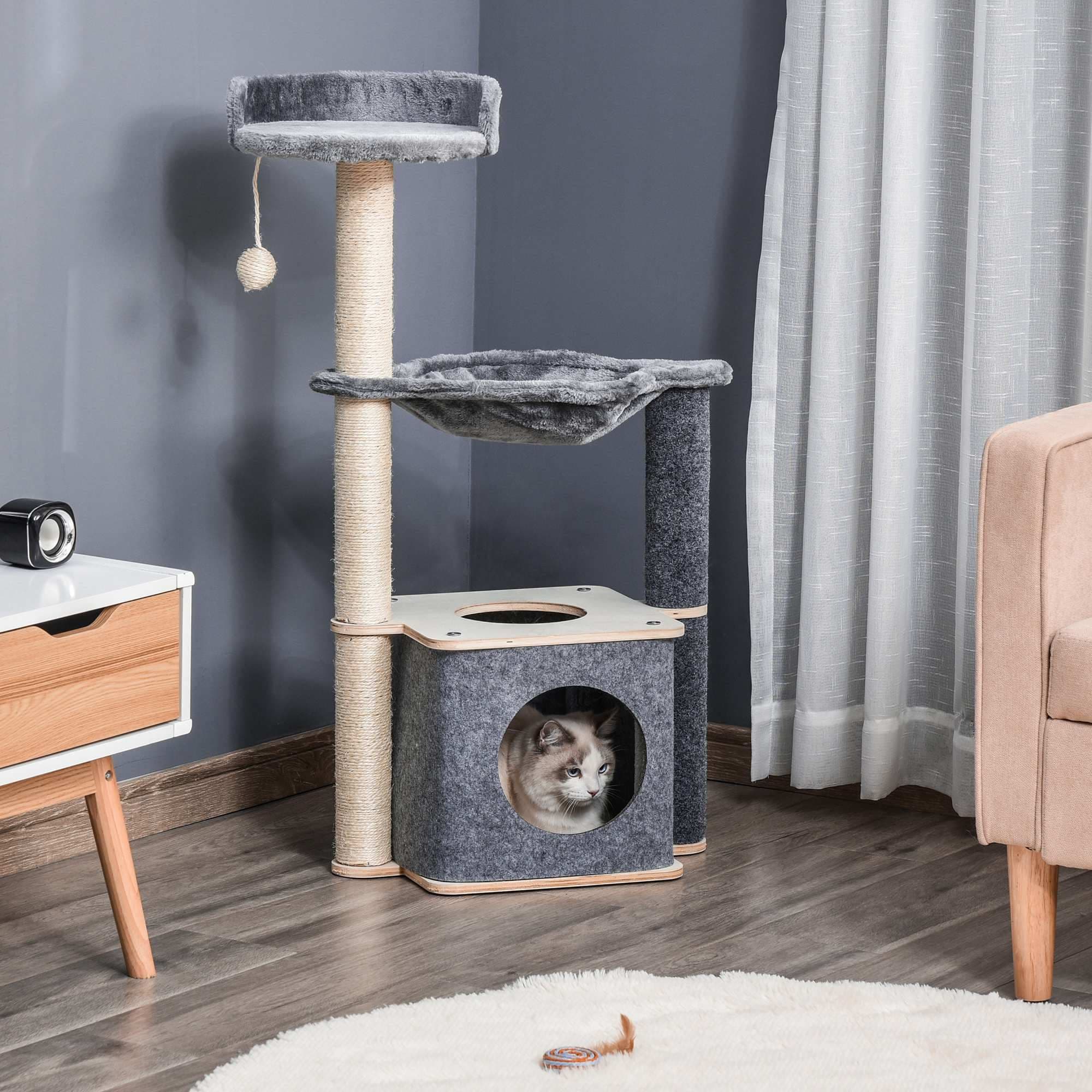 Cat Tree Tower Climbing Kitten Activity Center with Sisal Scratching