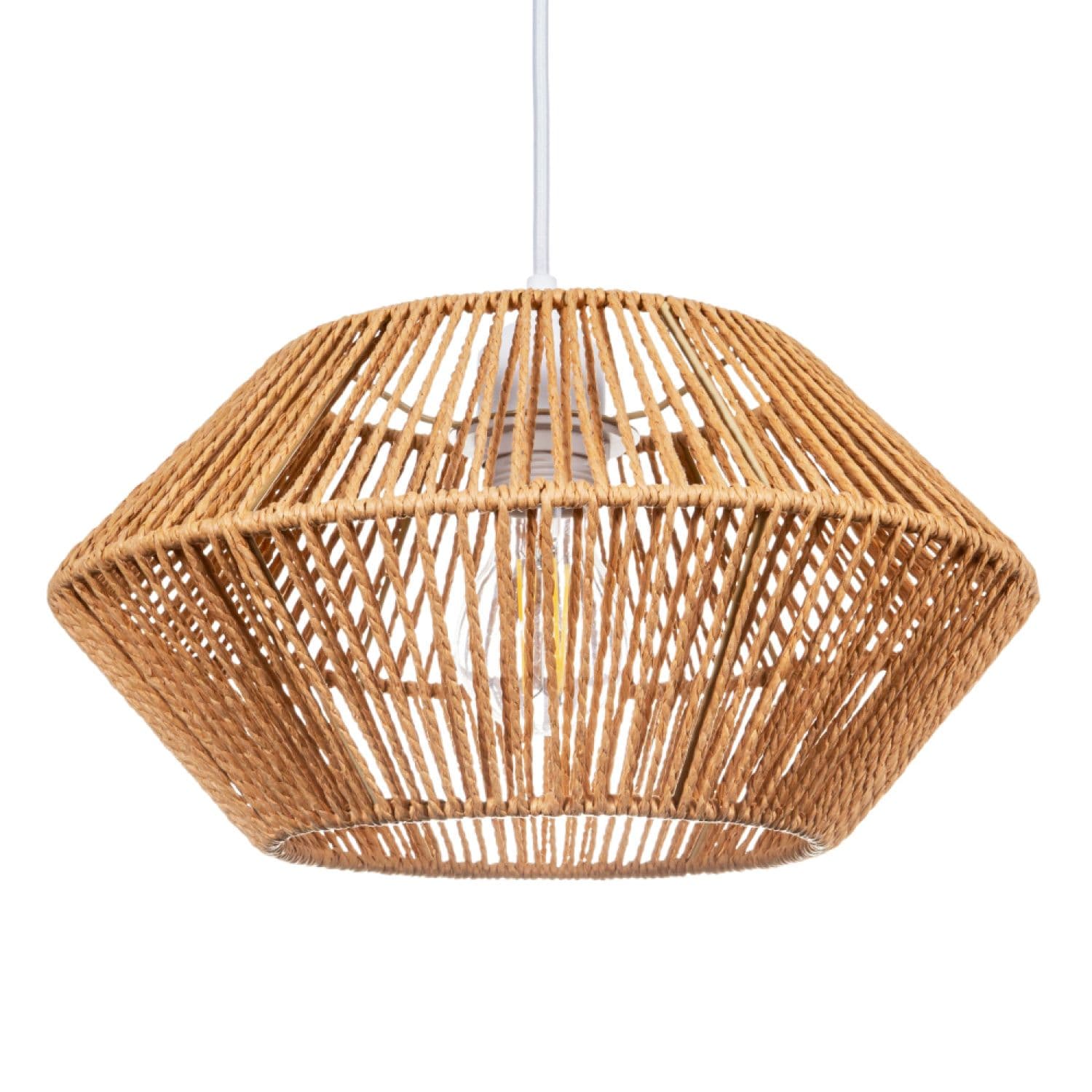 Chic Designer Super Eco-Friendly Natural Brown Paper String Easy Fit Light Shade