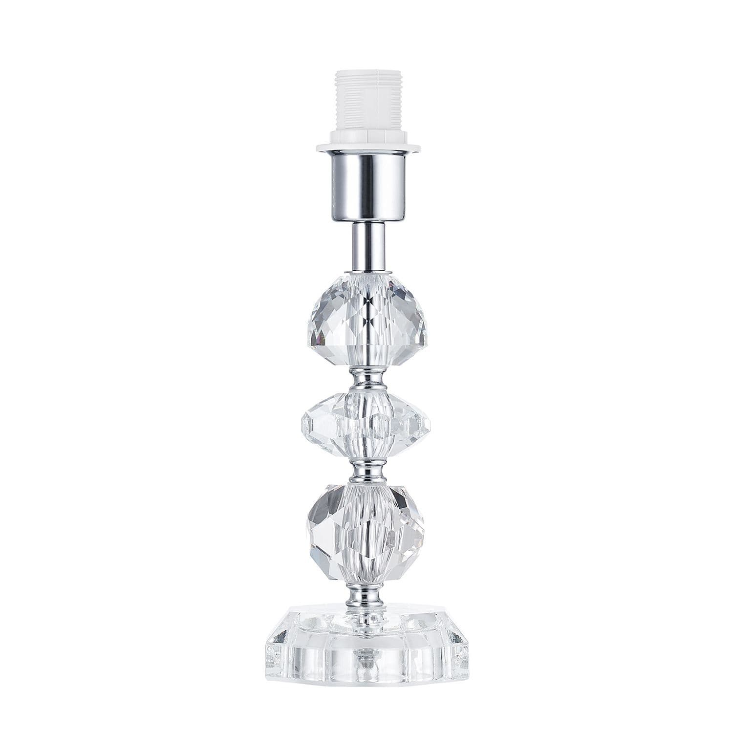 Contemporary and Chic Clear K9 Crystal Glass Table Lamp Base with Faceted Moulds