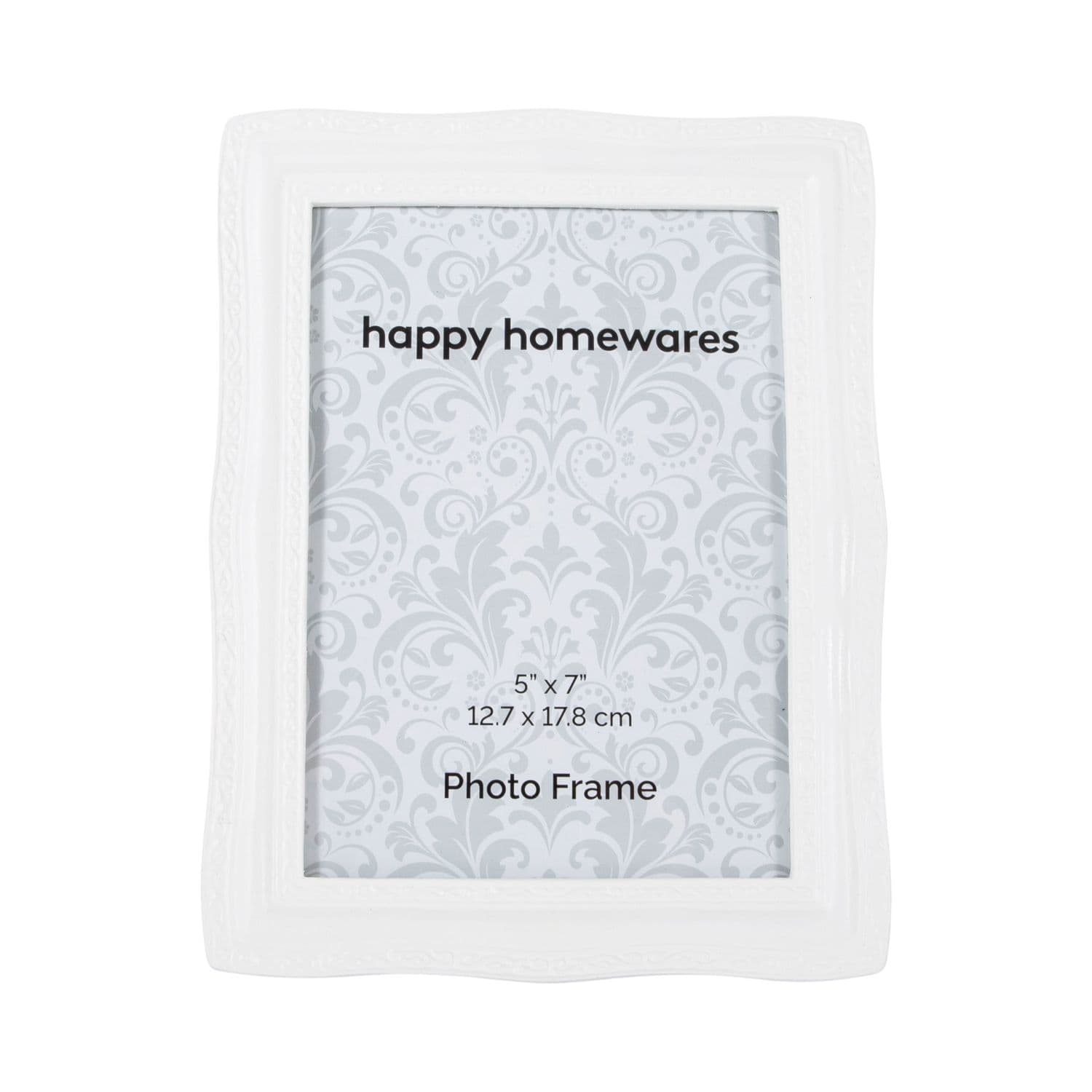 Traditional and Elegant Mat White Resin 5x7 Picture Frame Landscape or Portrait