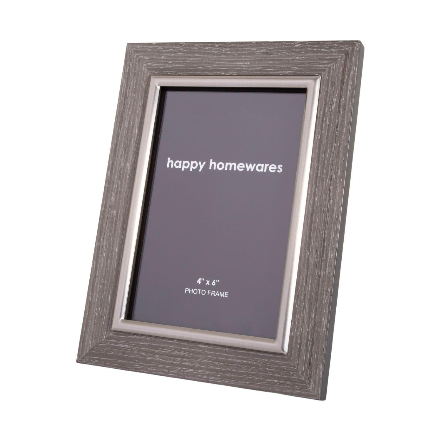 Traditional Mat Black MDF Rectangular 4x6 Picture Frame with Brushed Copper Trim