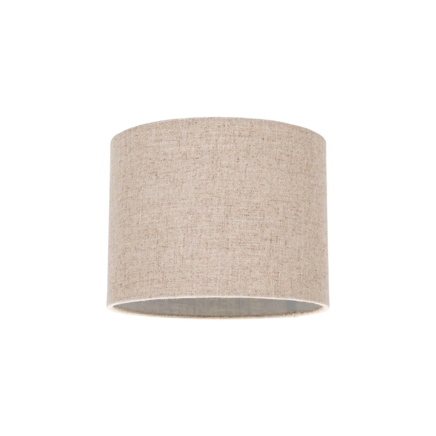 Small Round Drum Oatmeal Linen Fabric Shade