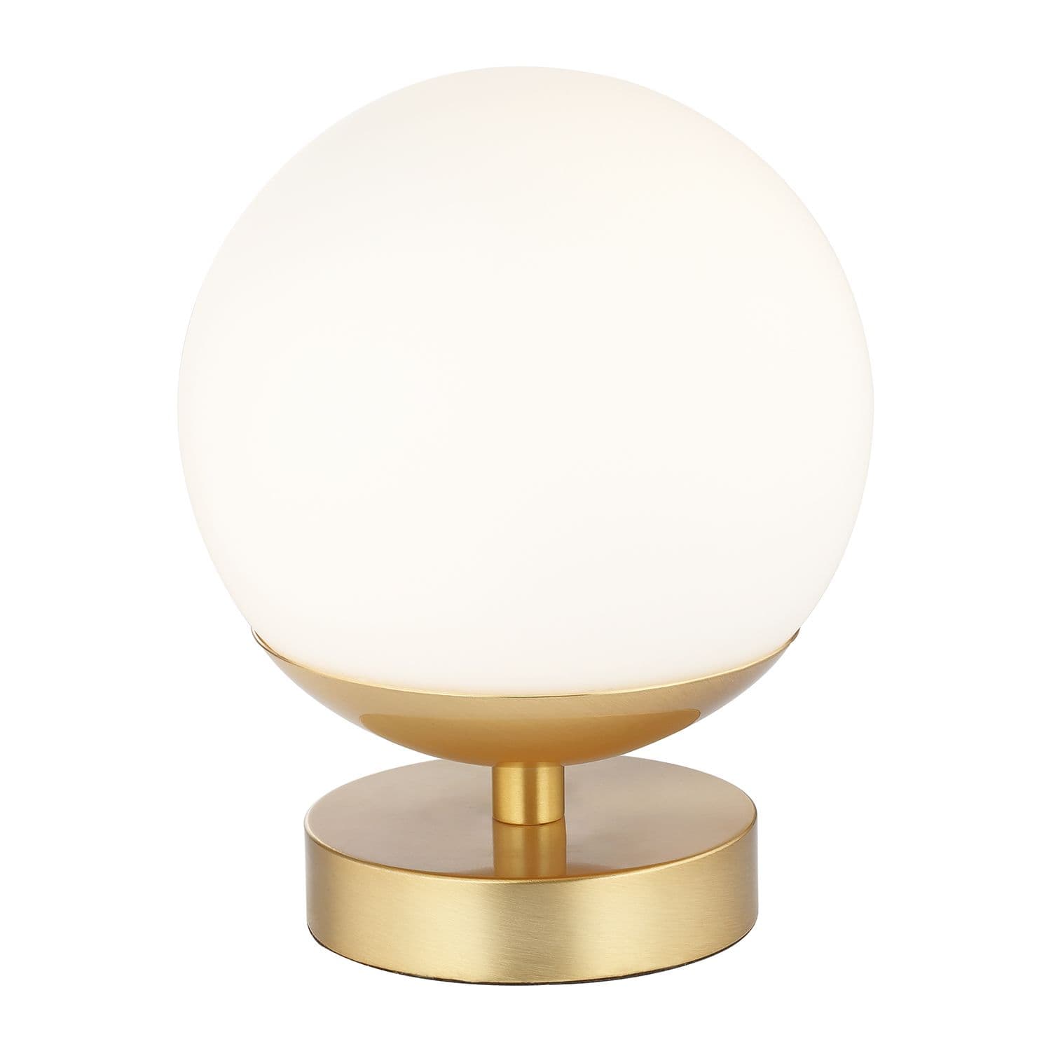 Modern Touch Dimmable LED Globe Glass Table Lamp with Brushed Base