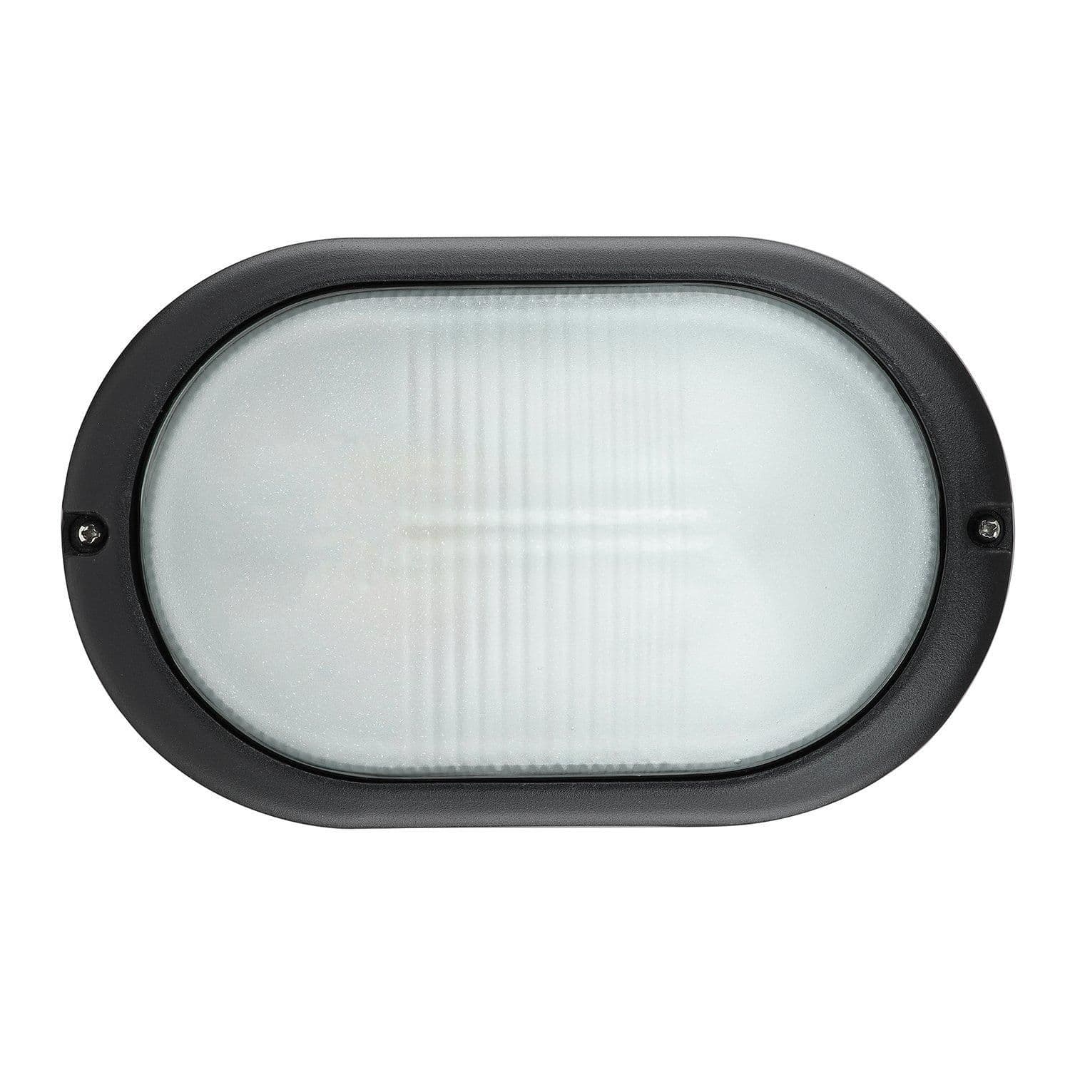 Industrial Designed Matt Black Cast Aluminium Outdoor Oval Bulkhead Wall Light