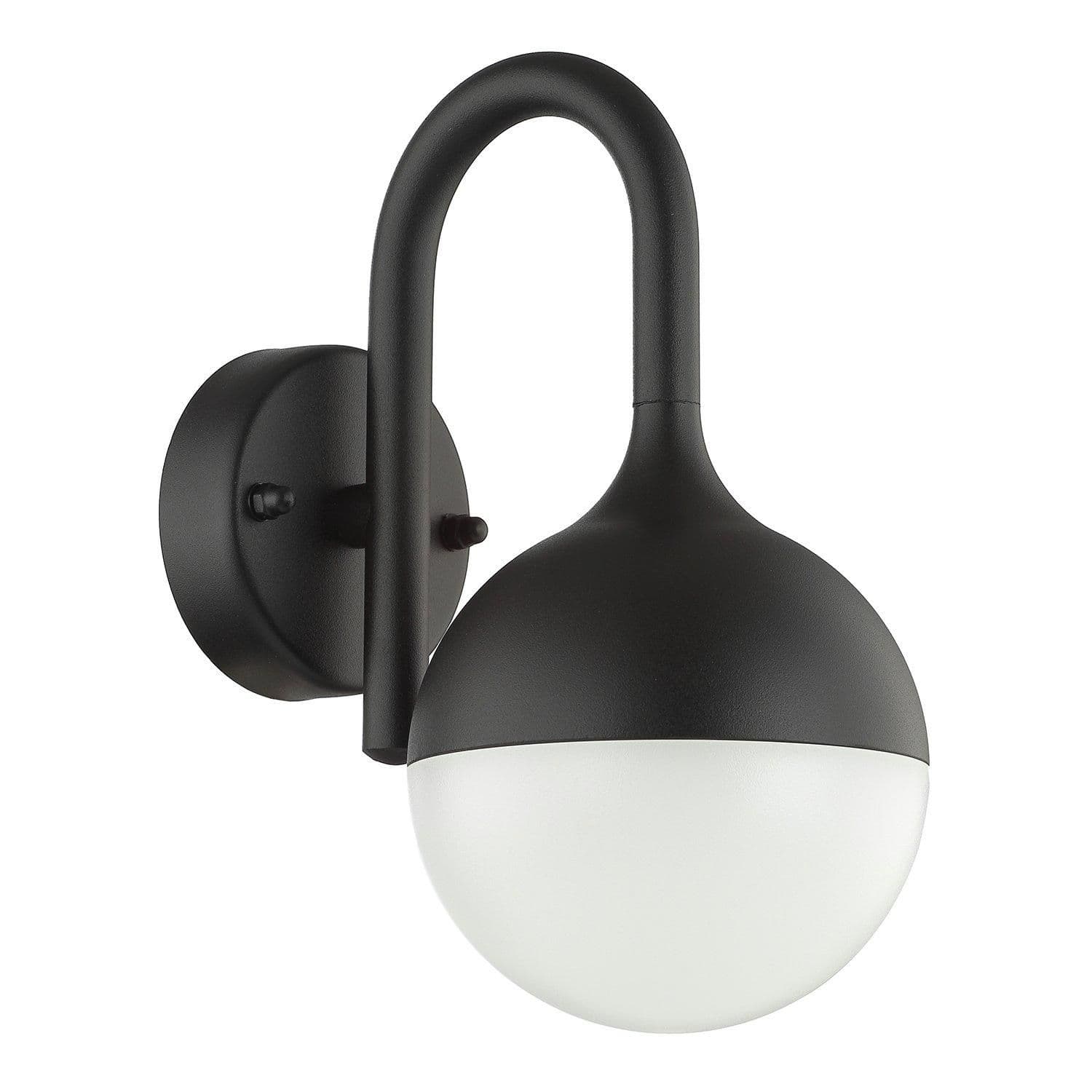 Modern Matt Black Outdoor Lantern Wall Light Fitting with Low Energy LED Power