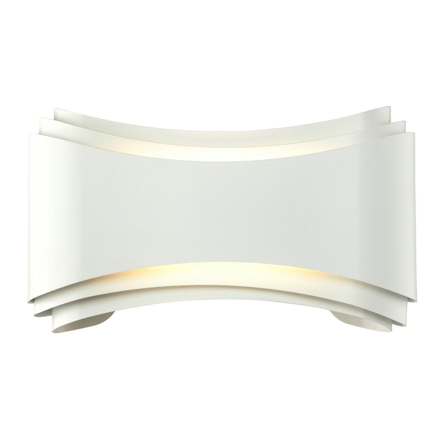 Modern Matt Silver Outdoor IP44 Rated LED Triple Tier Design Wall Light Fitting