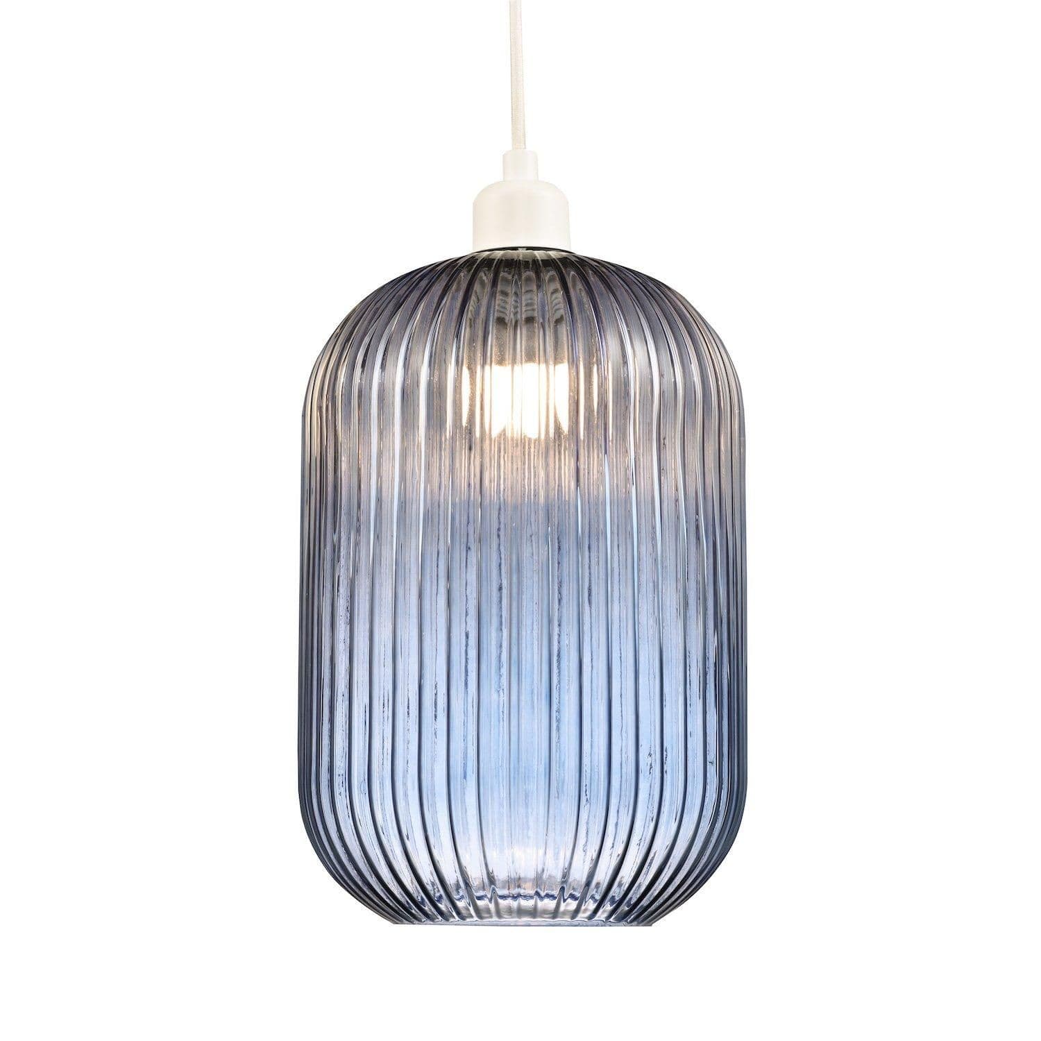 Contemporary Chic Line Ribbed Glass Pendant Light Shade