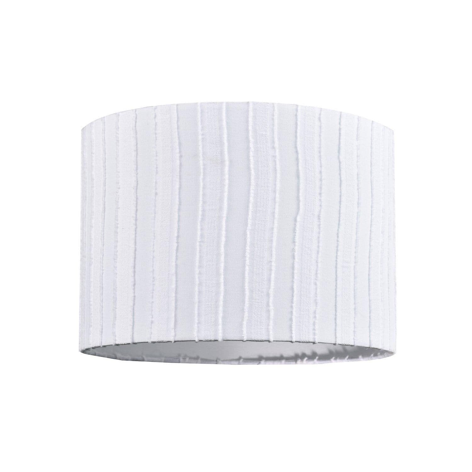 Unique Two Tone Double Patch White Cotton Circular Lamp Shade with Inner Lining
