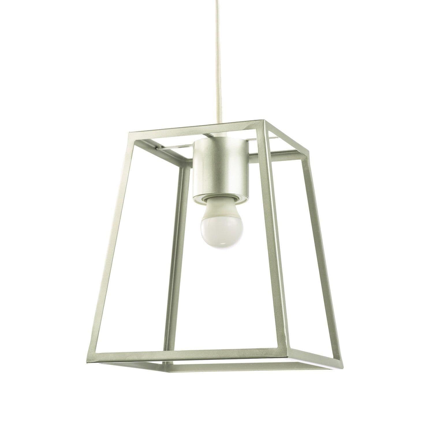 Industrial Lantern Pendant Light Shade with Square Top and Bottom