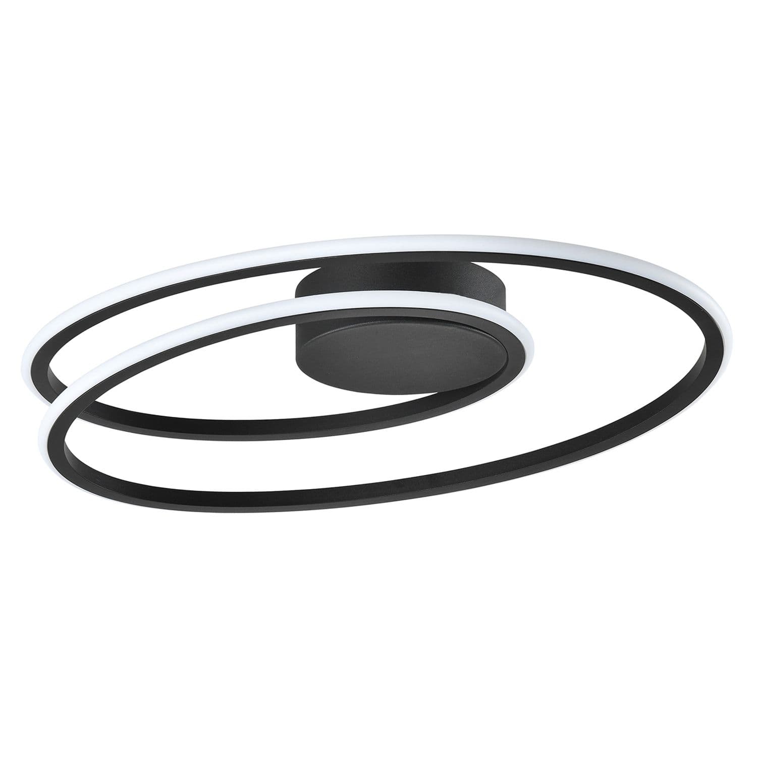 Modern Double Swirl Strip LED Flush Metal Ceiling Light Fitting