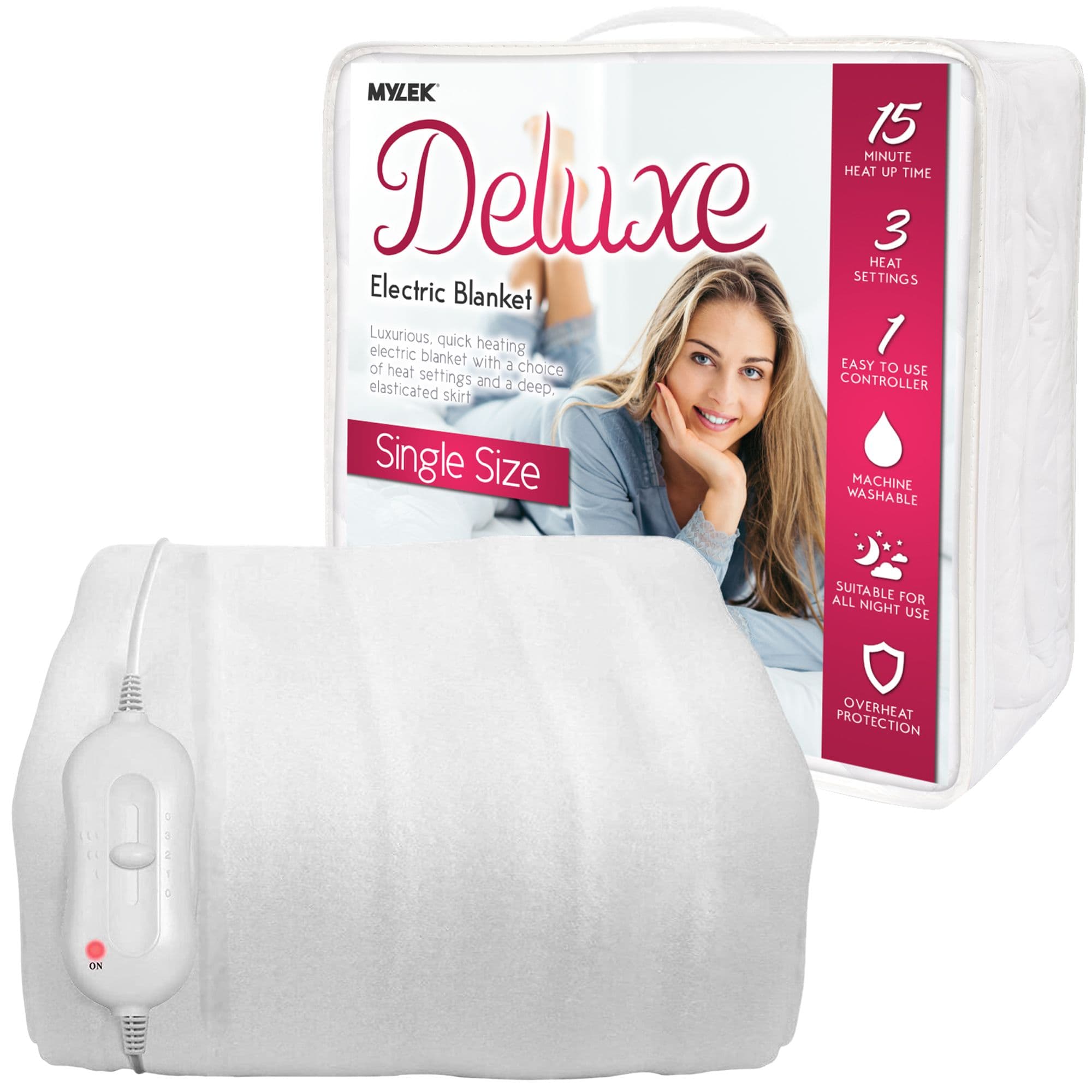 Electric Blanket Single Bed Size Heated Fitted Mattress Cover