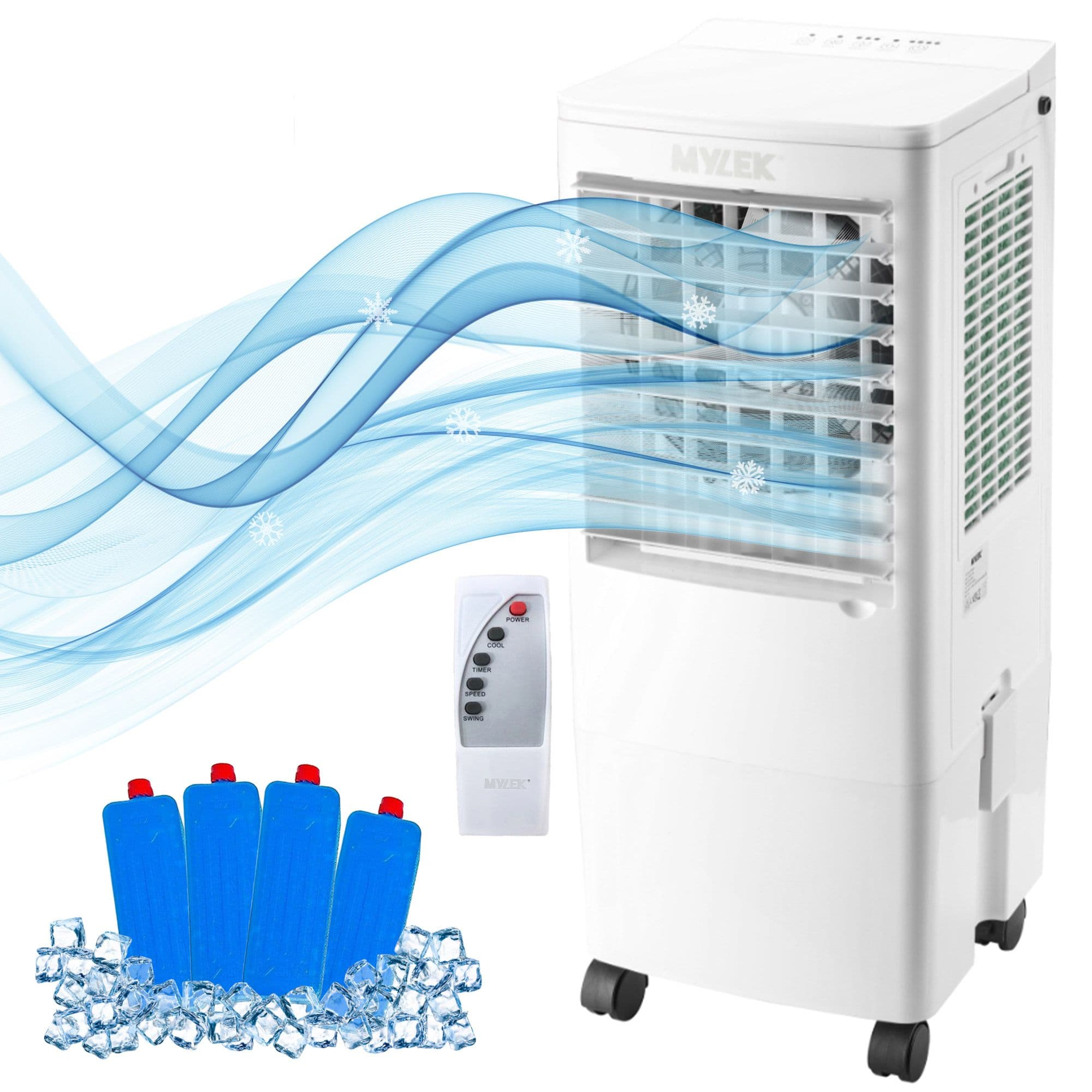 Portable Air Cooler Mobile Evaporative Cooling Fan Humidifier 20L