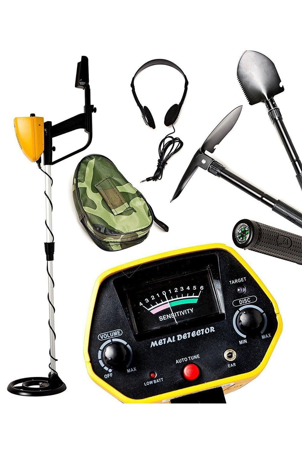 Metal Detector Handheld Lightweight Waterproof Search Coil All Terrain