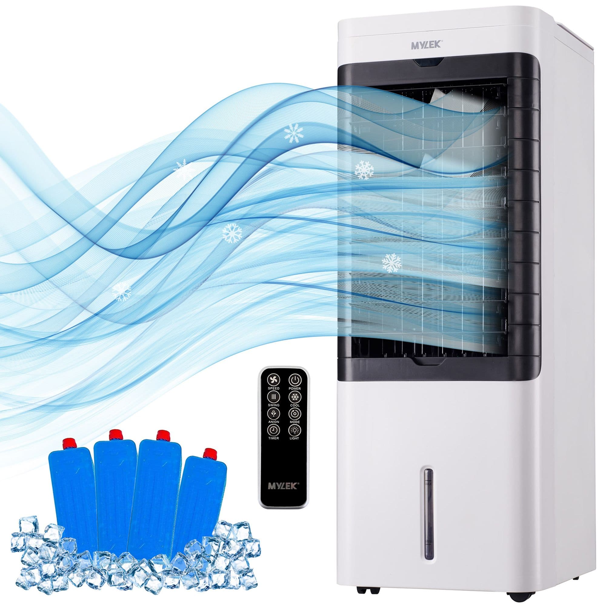 Portable Air Cooler Mobile Evaporative Cooling Fan Humidifier 6L