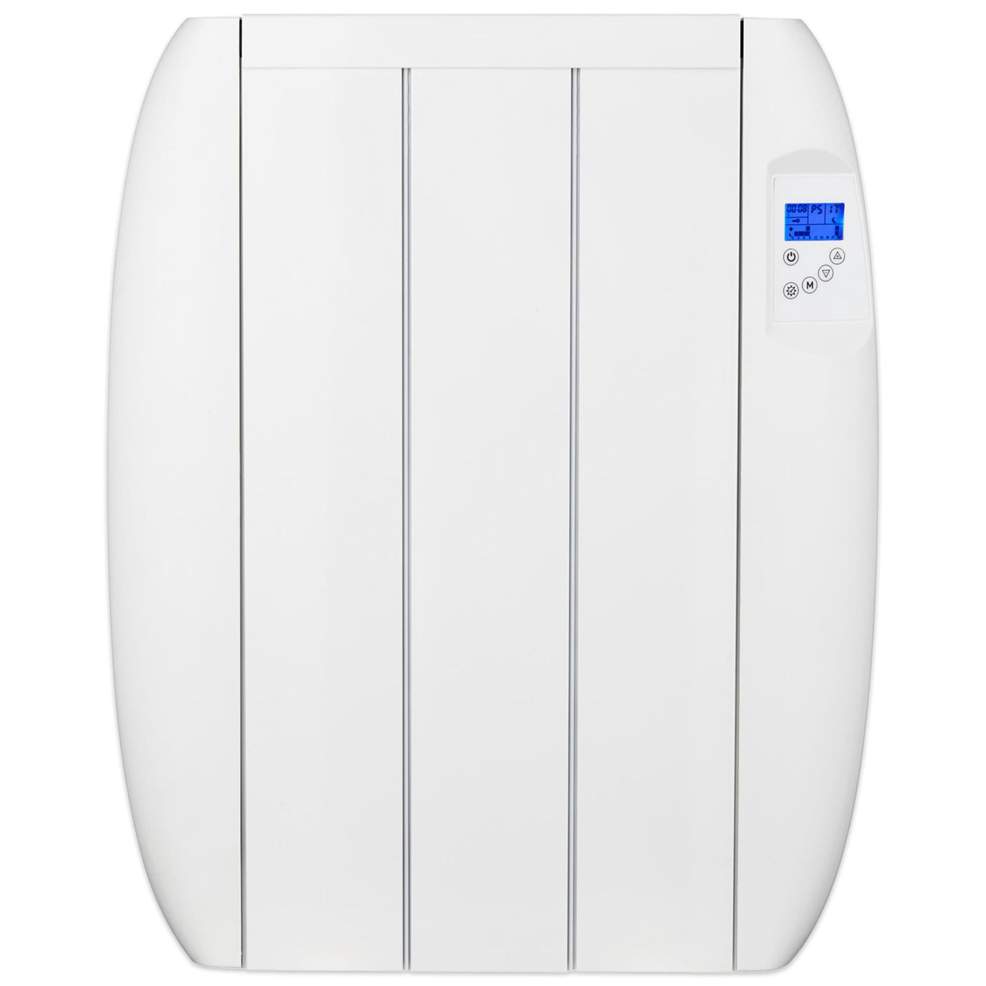 Aluminium Electric Panel Heater 24/7 Digital Timer IP24 Rated 600W