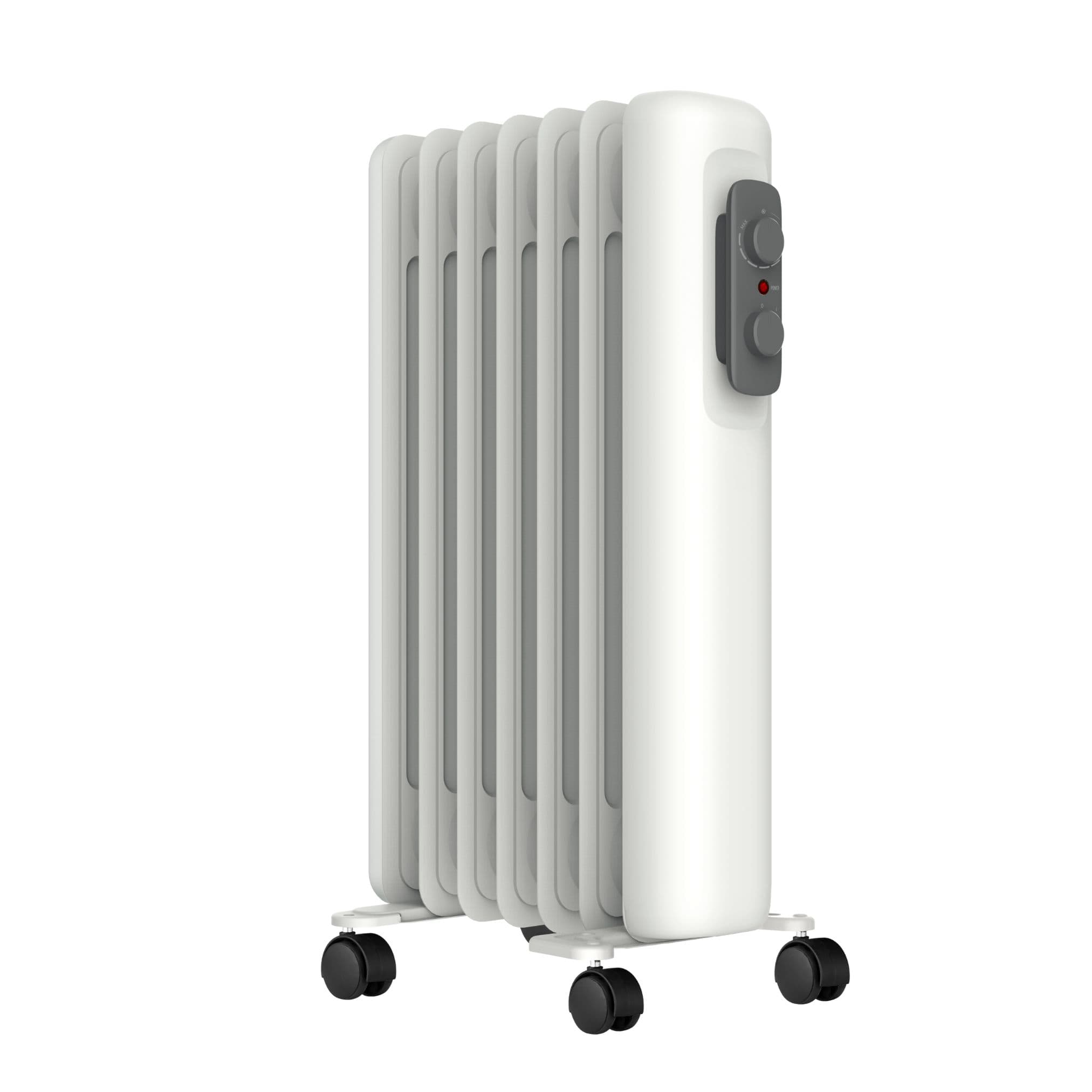 Electric Oil Filled Radiator with Thermostat & 3 Heat Settings 1.5kW