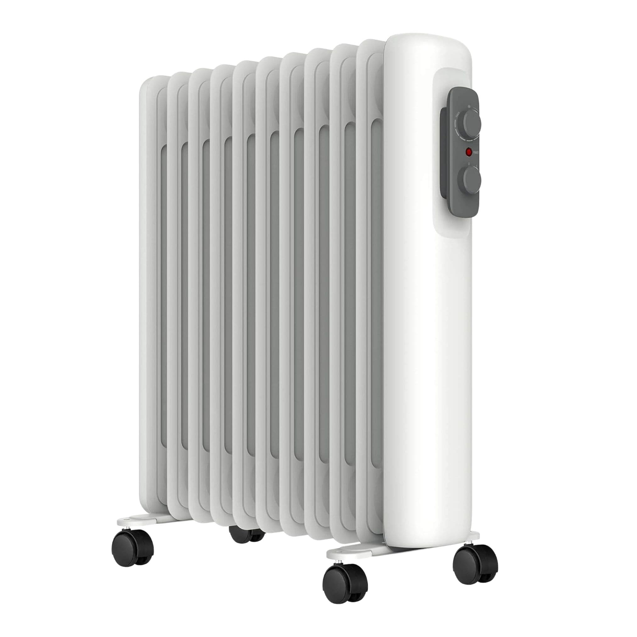 Electric Oil Filled Radiator with Thermostat & 3 Heat Settings 2.5kW