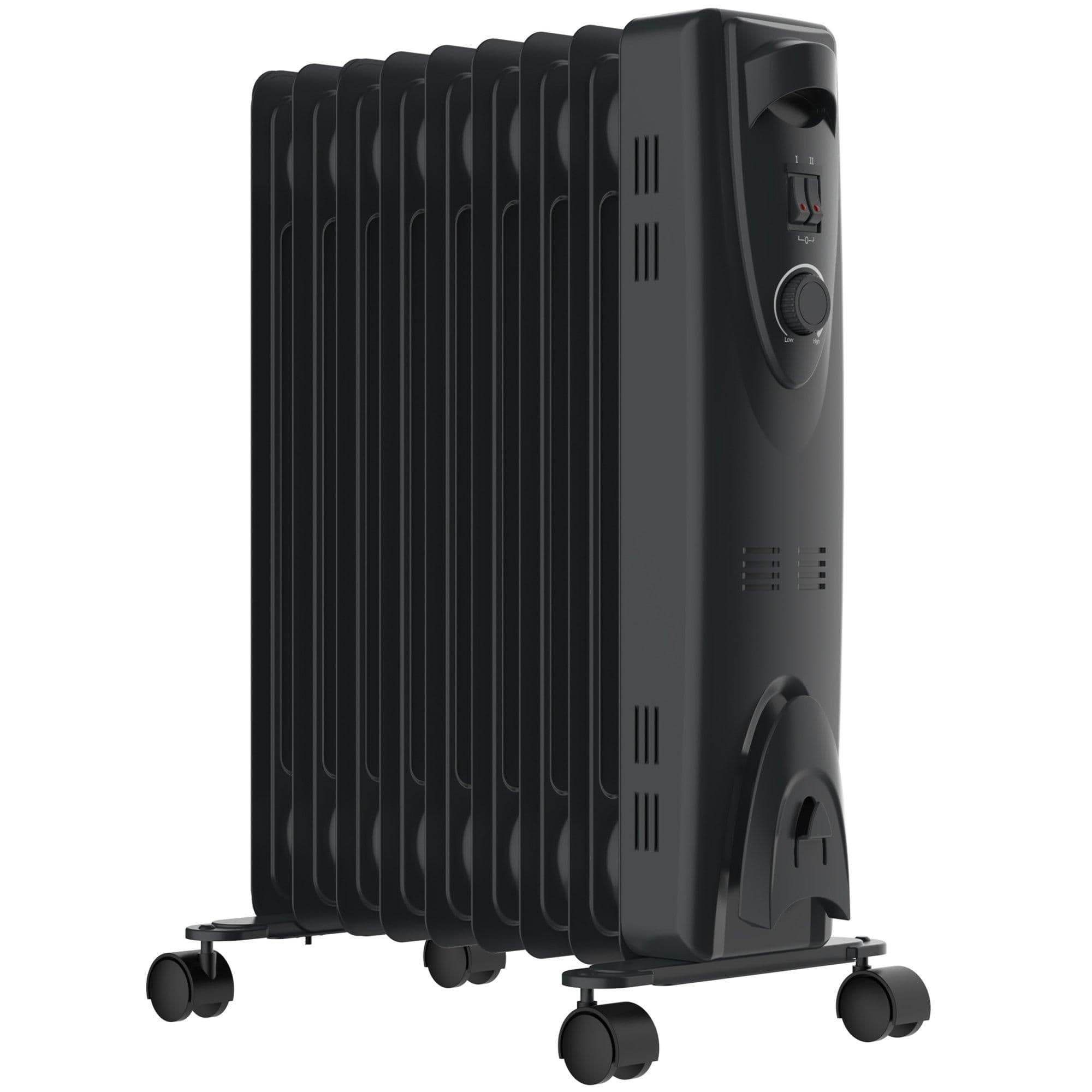Electric Oil Filled Heater Radiator with Adjustable Thermostat 2kW