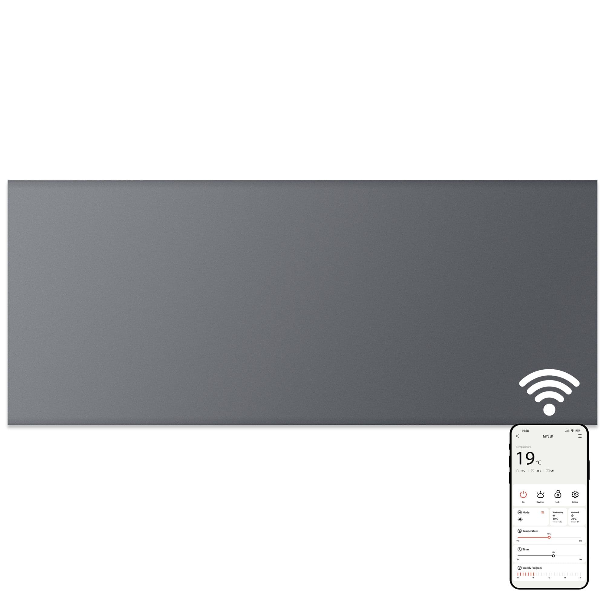 Electric Panel Heater WIFI App Controlled Slimline 2kW