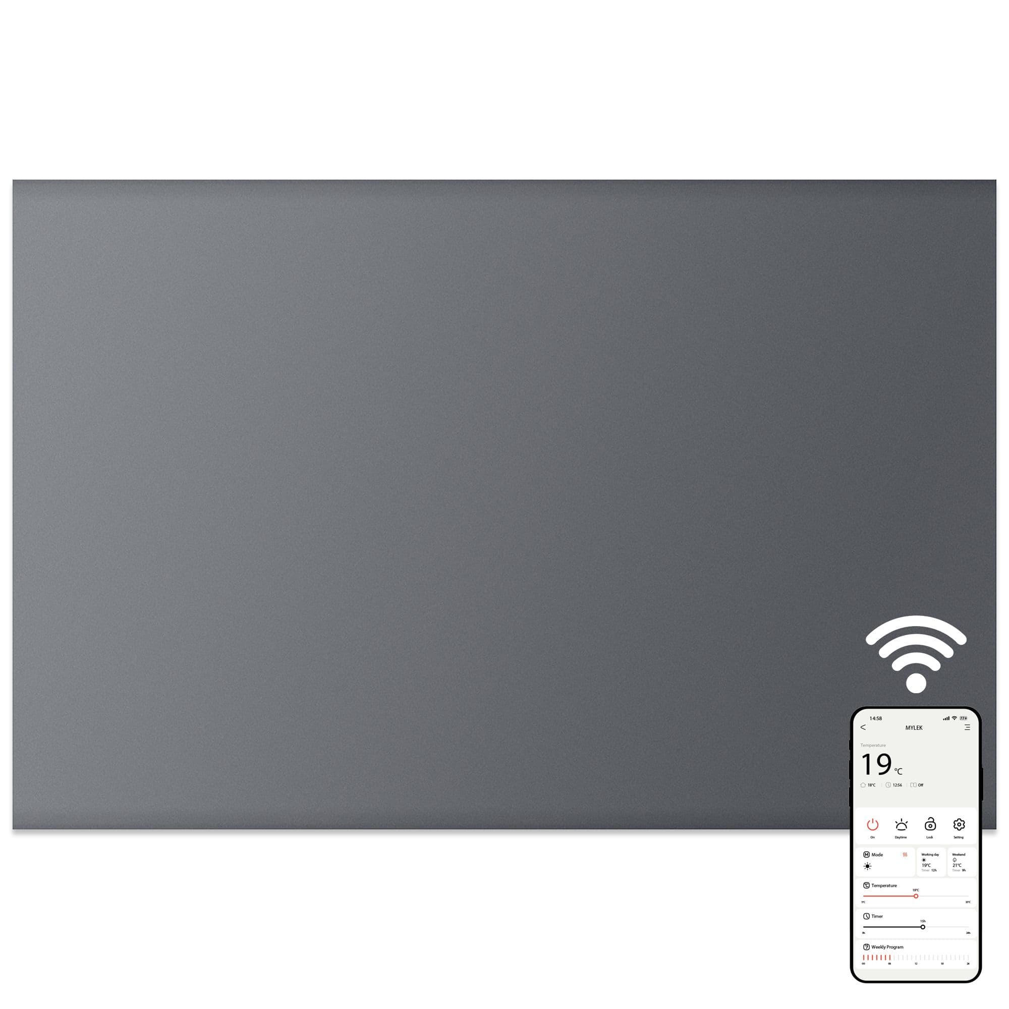 Electric Panel Heater WIFI App Controlled Slimline 1200W