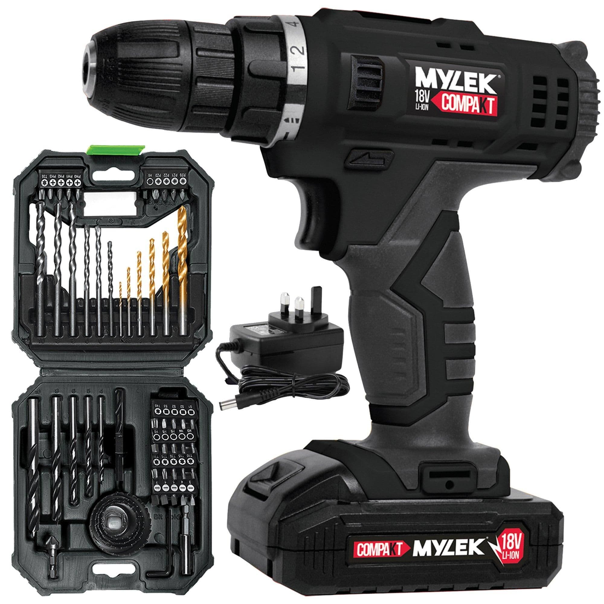 Cordless Drill MYW09 with 56-Piece Accessory Kit